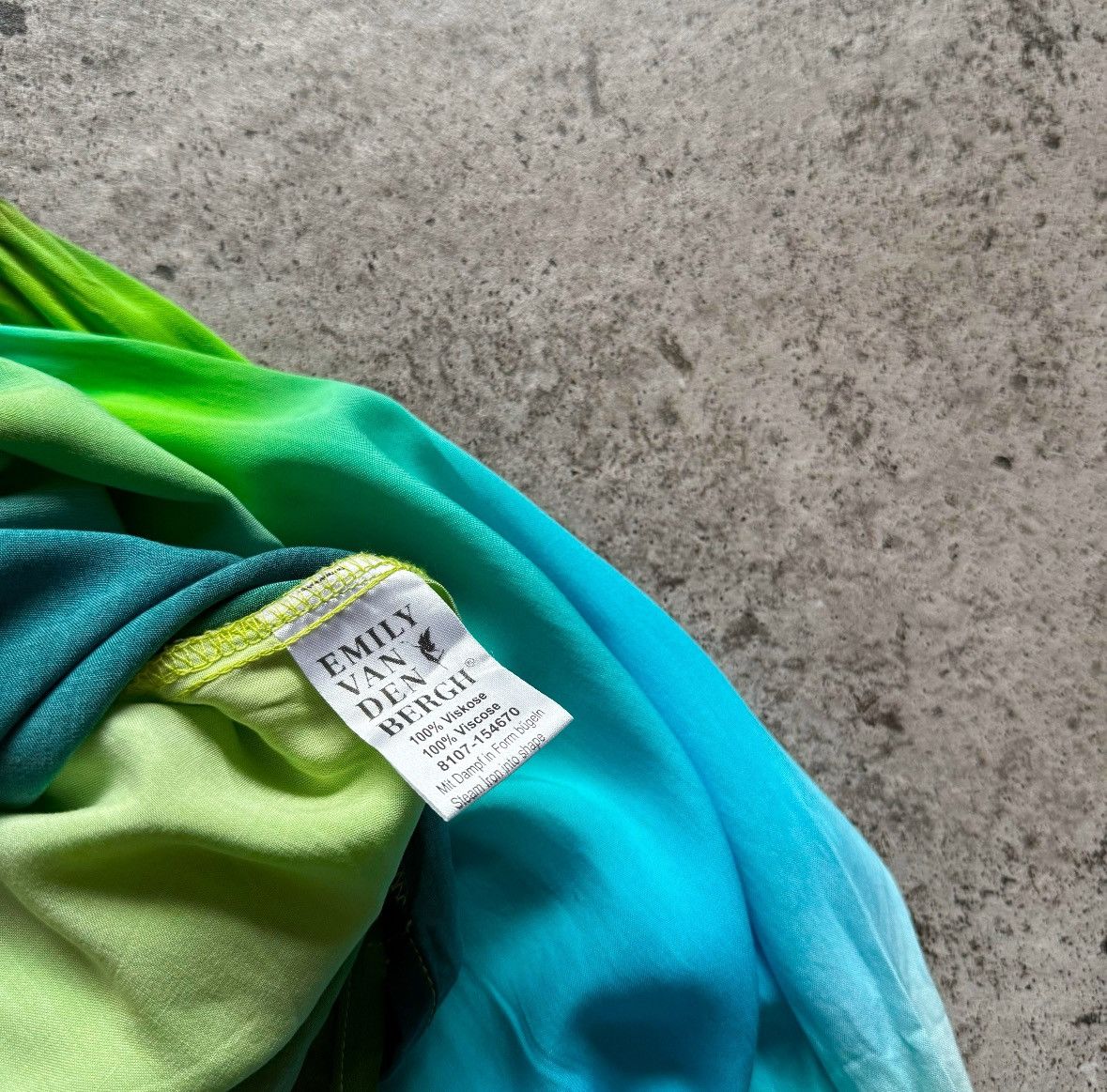 Other Emily Van Den Bergh Multicolor Ombre Tie Dye V-Neck Blouse Size M / US 6-8 / IT 42-44 - 5 Thumbnail