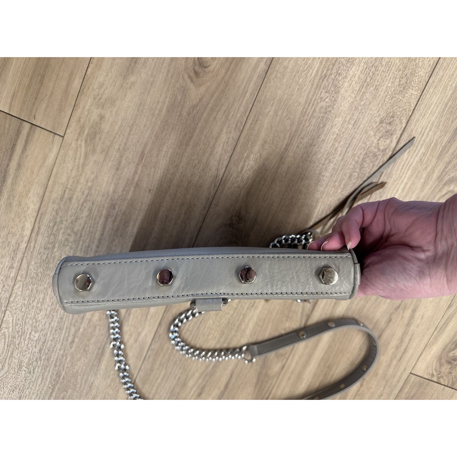 Rebecca Minkoff Rebecca Minkoff Gray Mini-Mac Bag w/Silver Chain & Hardware Size ONE SIZE - 3 Thumbnail