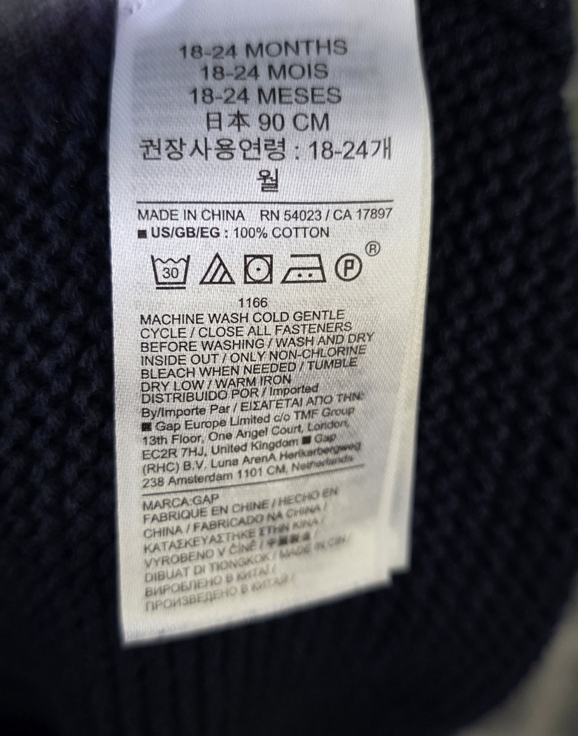 Gap Baby GAP Baby Bear Cardigan Dark Night Blue Size 18-24 Mo Size XXS / US 00 / IT 34 - 4 Thumbnail