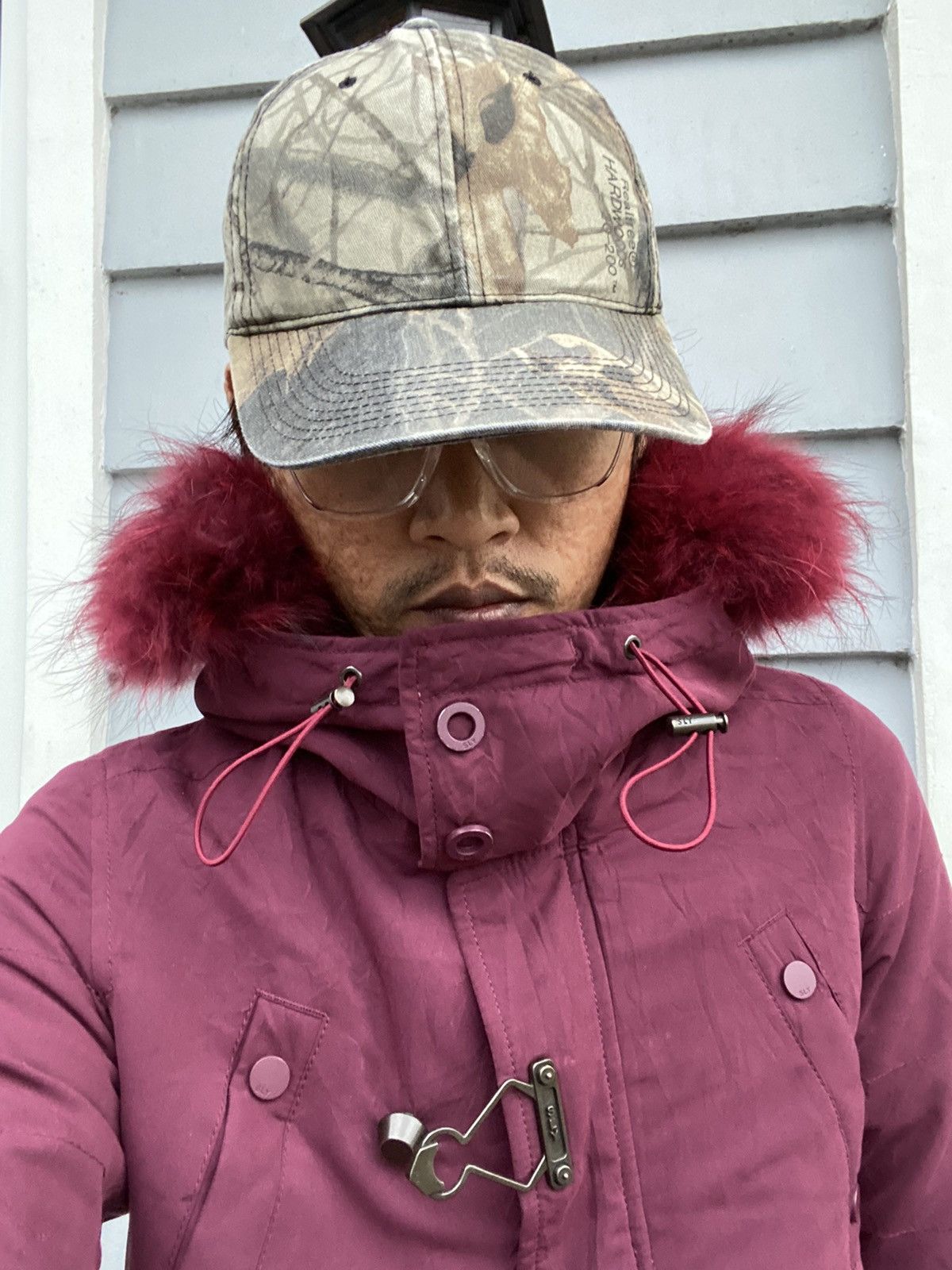 If Six Was Nine Sly Burgundy Fur Hood Parka Jacket Winter Coat Toggle Button Size US S / EU 44-46 / 1 - 4 Thumbnail