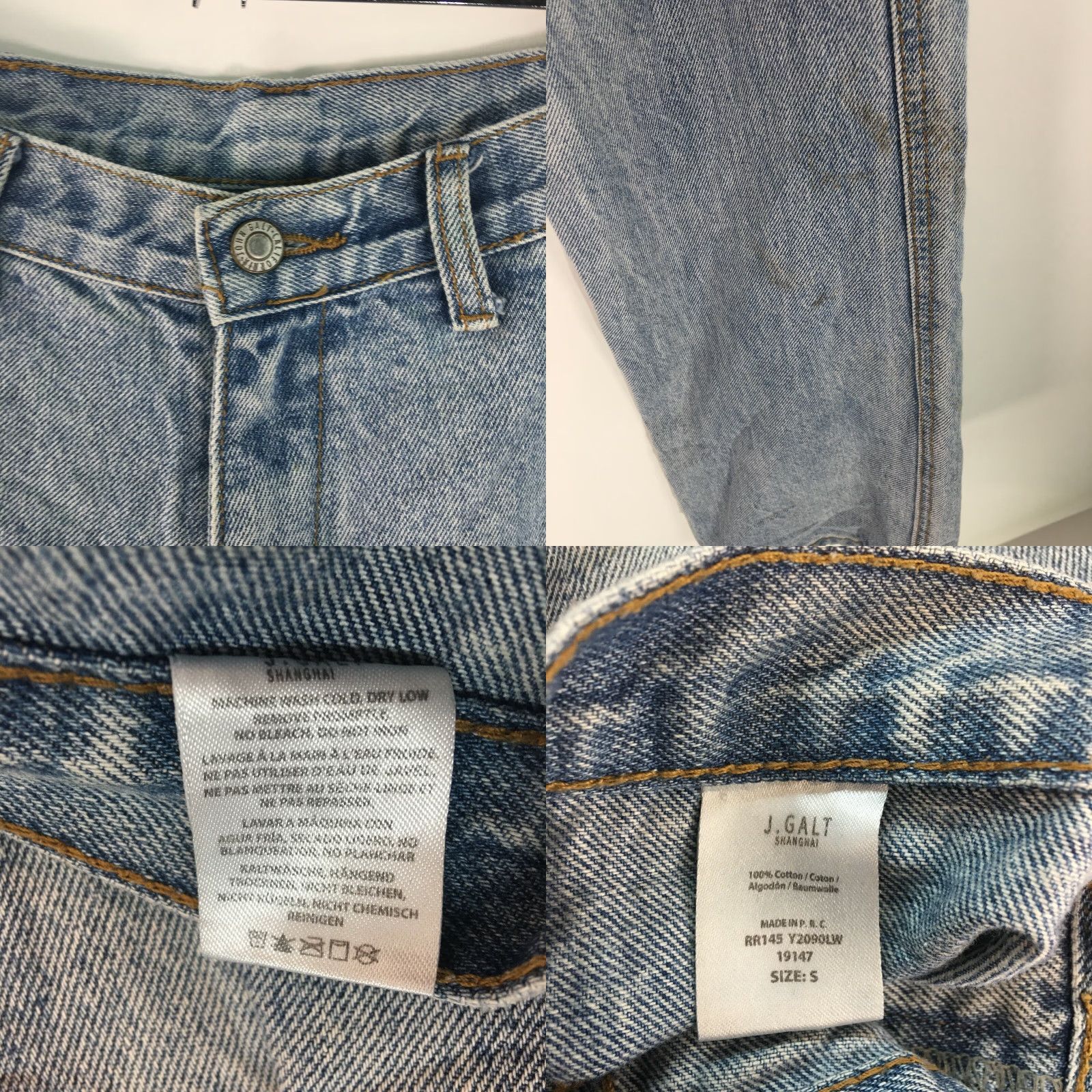 Vintage John Galt Shanghai Womens California Straight Jeans Blue Small 26X32 5-Pocket Design Vintage No Size 28" / US 6 / IT 42 - 8 Thumbnail