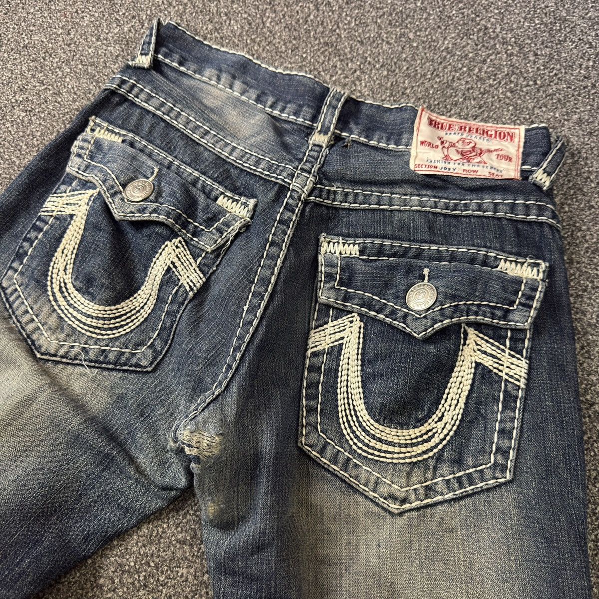 Hysteric Glamour Vintage Y2K True Religion Joey Whisker Distressed Denim Size US 32 / EU 48 - 8 Thumbnail