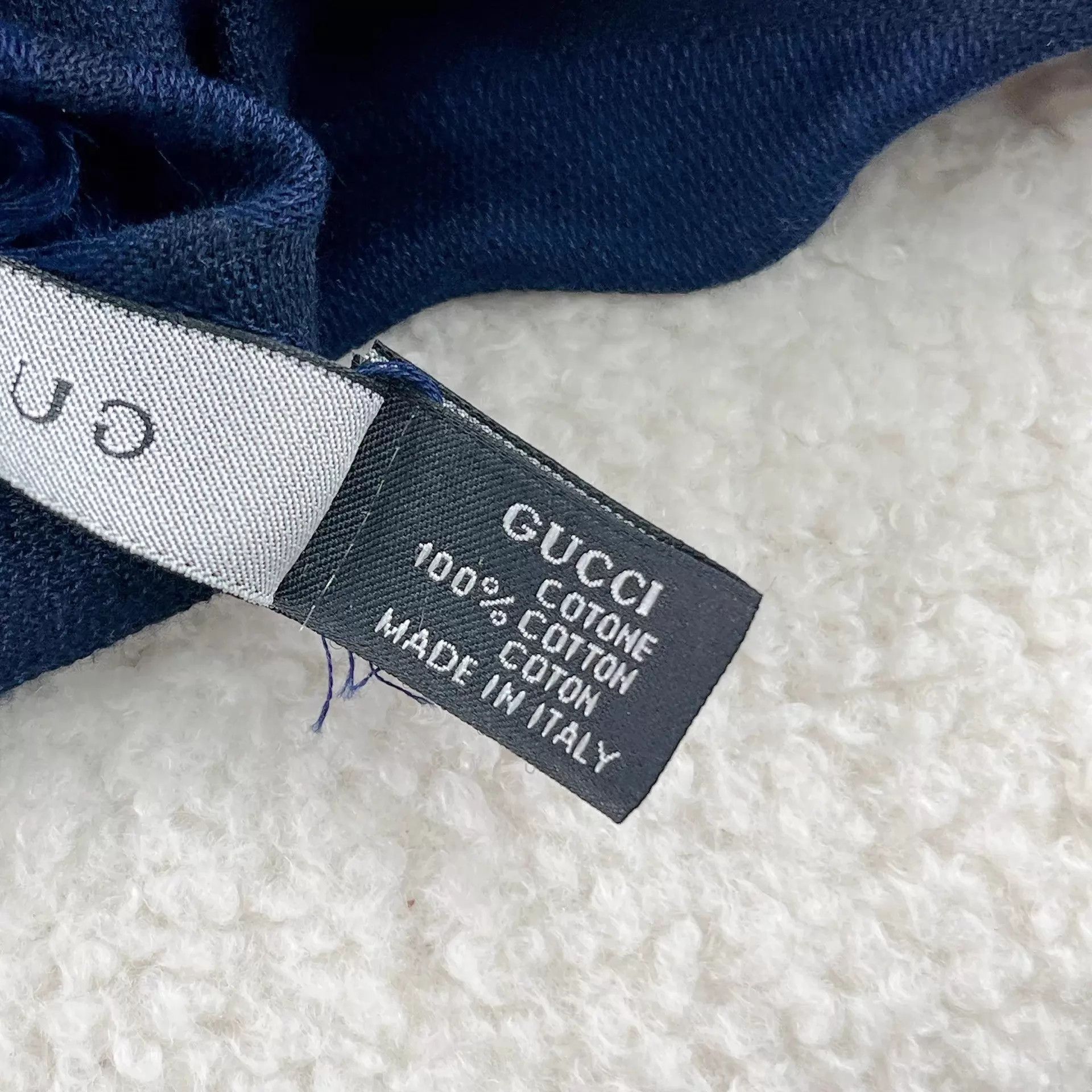 Gucci Gucci navy blue pre-owned scarf Size ONE SIZE - 8 Thumbnail