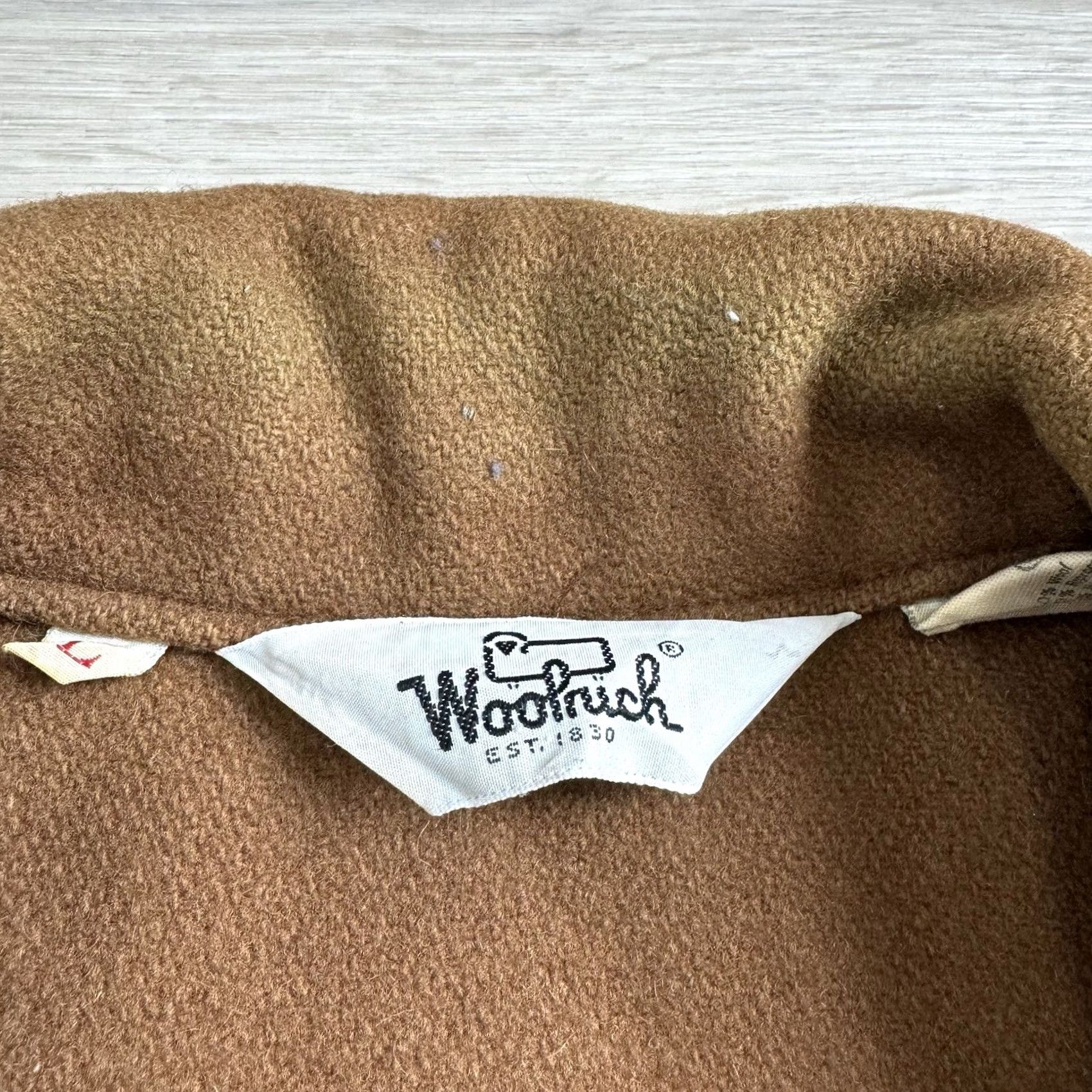Vintage VINTAGE Woolrich Coat Wool Button Up Solid Brown Mens L Shacket Jacket Overcoat Brown Wool 70s Casual Workwear Mens Size US L / EU 52-54 / 3 - 6 Thumbnail