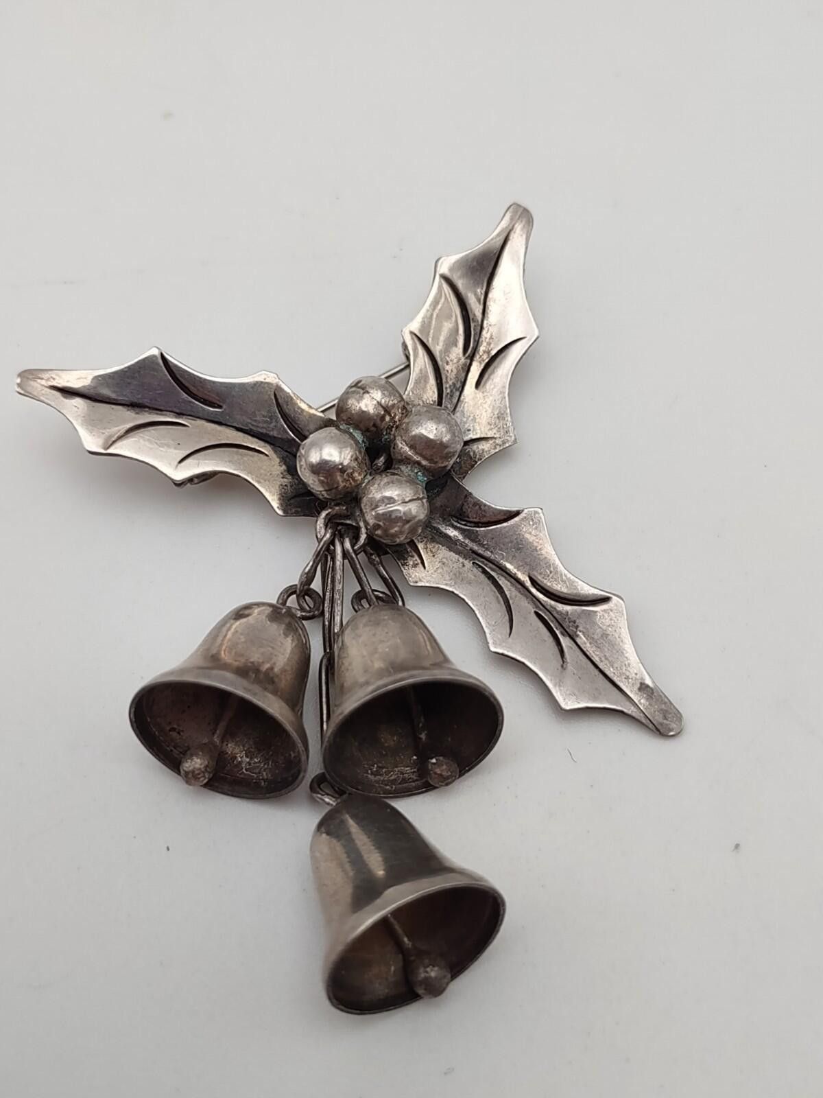 Other Damaso Gallego VTG Taxco 925 Holly Bell Pin Earrings Set Size ONE SIZE - 2 Thumbnail