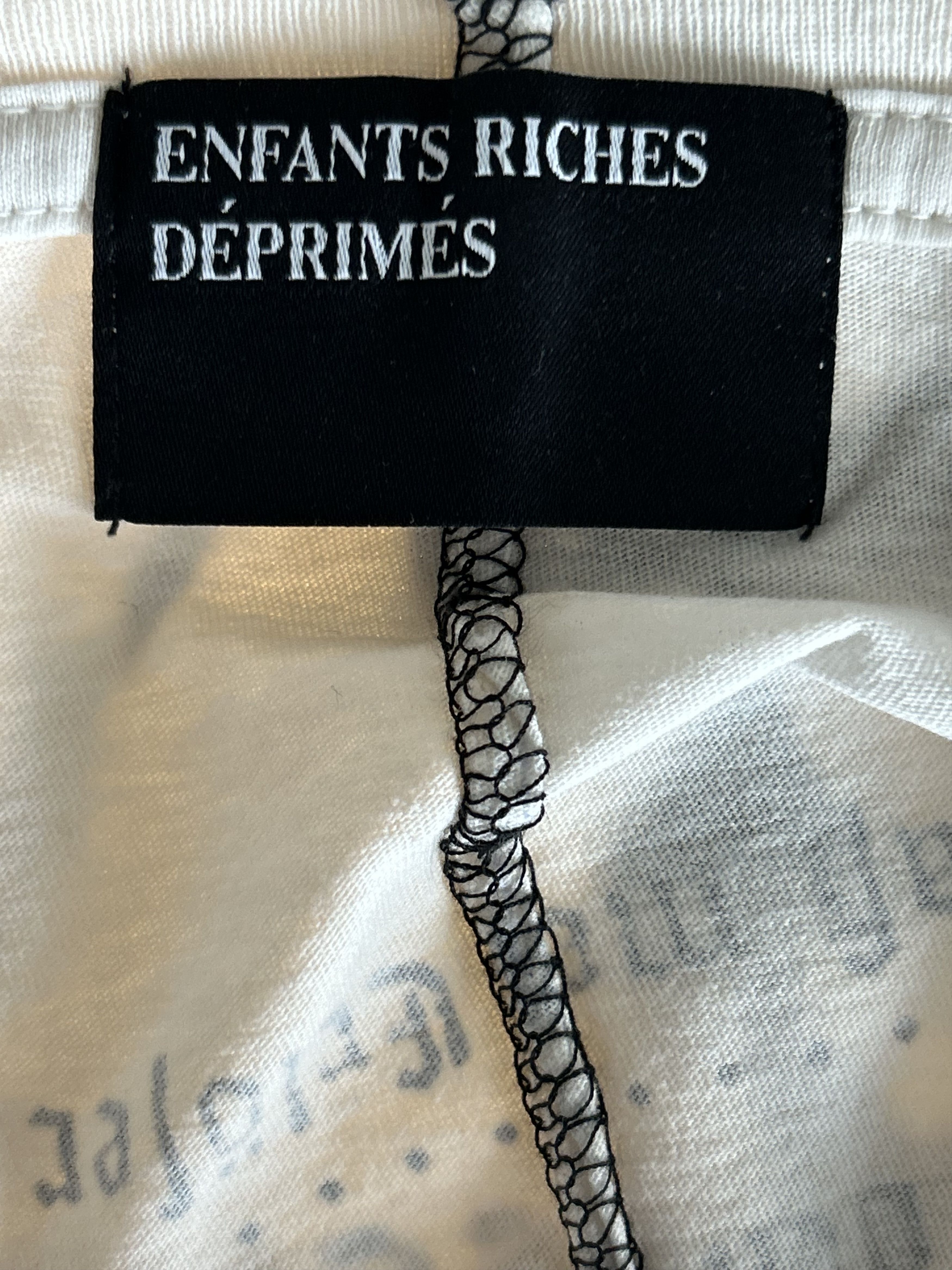 Enfants Riches Deprimes White & Black Katholisches Toothbrush T-Shirt Size US M / EU 48-50 / 2 - 3 Thumbnail
