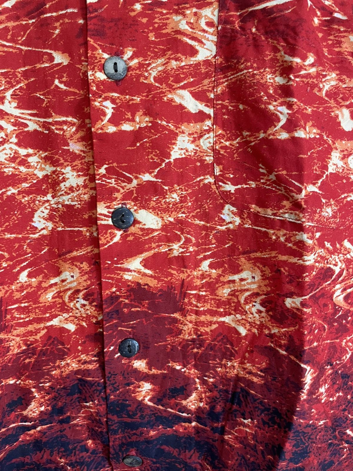 Japanese Brand Vintage Burning Flames Hawaii Shirt Size US M / EU 48-50 / 2 - 6 Thumbnail