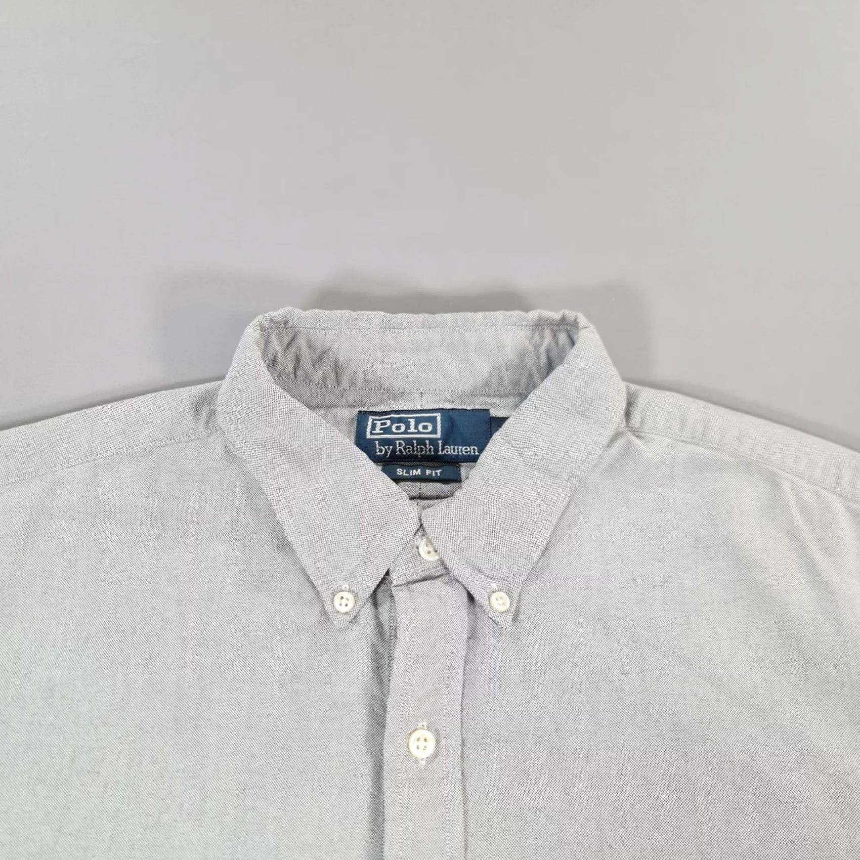 Polo Ralph Lauren Polo Ralph Lauren Shirt Mens Oxford Grey Large Slim Cotton Button Down Size US L / EU 52-54 / 3 - 2 Thumbnail