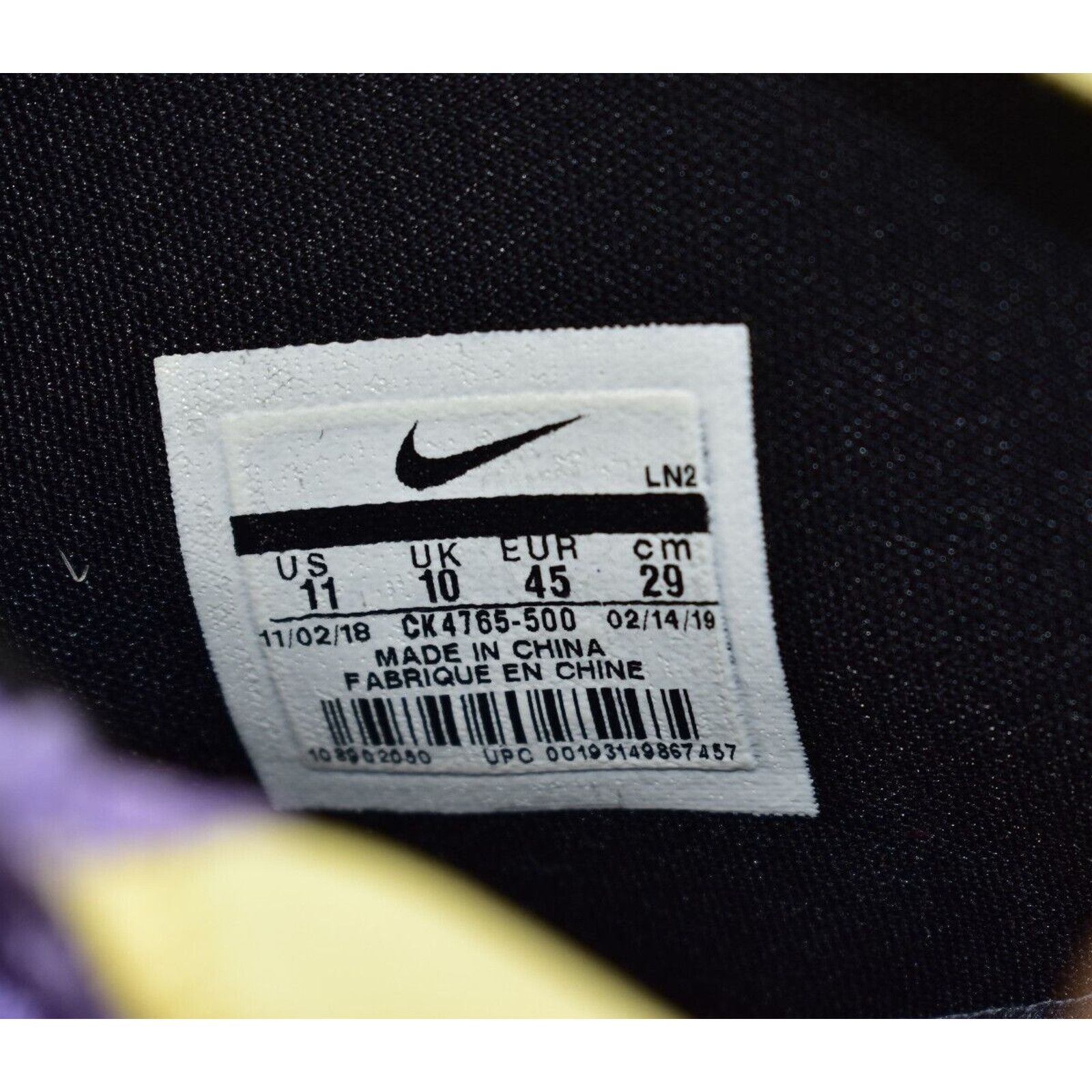 Nike NIKE LeBron 16 Lakers Heritage Atomic Shoes CK4765-500 Sz 11 Size US 11 / EU 44 - 8 Thumbnail