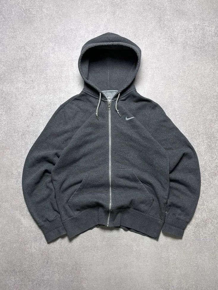 Nike VINTAGE NIKE SWOOSH BOXY GREY ZIP HOODIE M Size US M / EU 48-50 / 2 - 1 Thumbnail