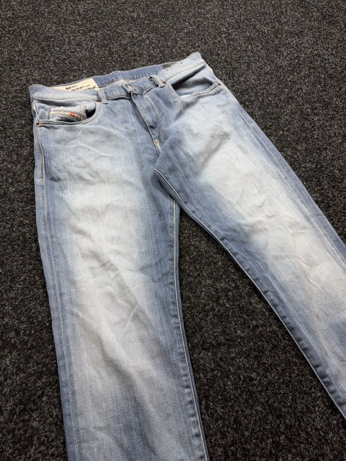 Diesel 00s Y2K Luxury vntg Diesel D-Strukt Slim Light Wash Jeans Size US 32 / EU 48 - 6 Thumbnail