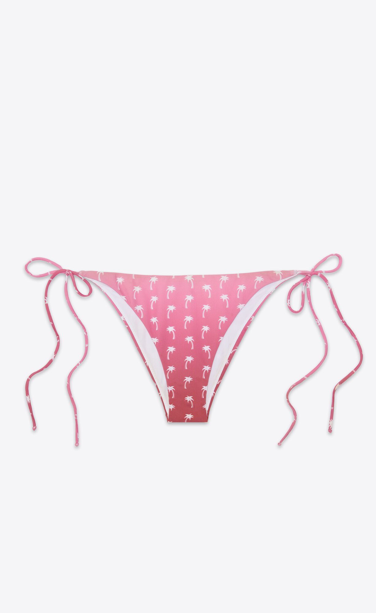 Saint Laurent Paris o1s1wg110924 Size: XS / Tie Bikini Bottoms in Pink/White Size ONE SIZE - 1 Preview