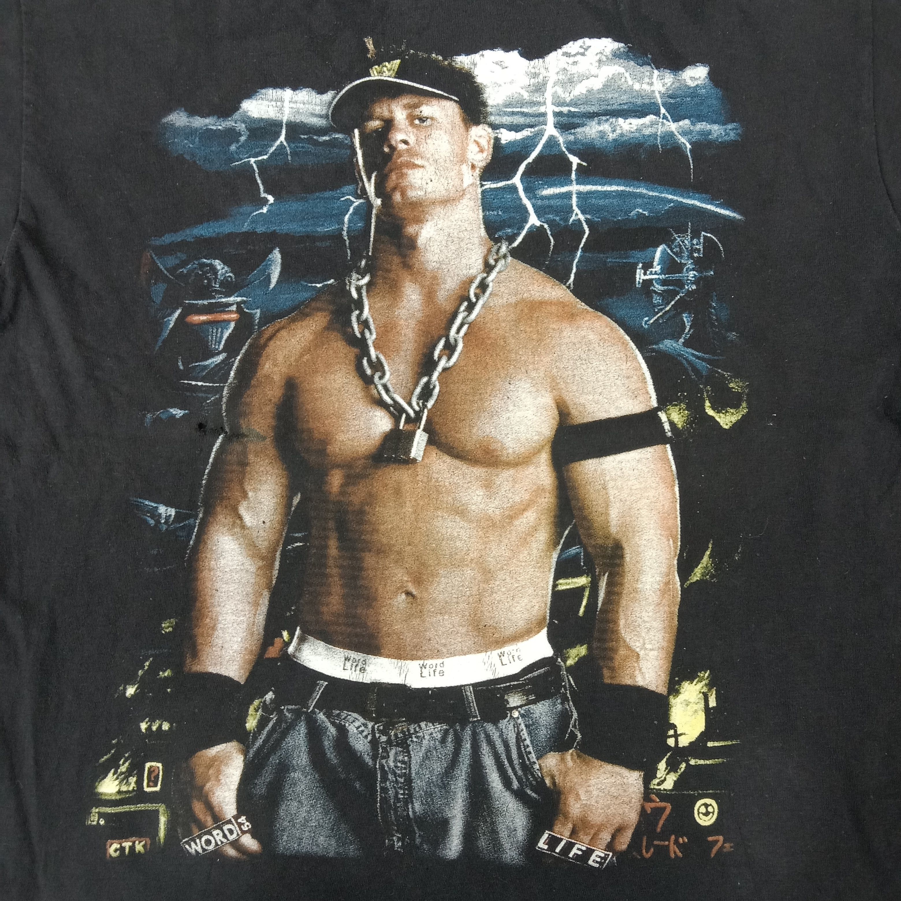 Vintage × WWE WWE John Cena 54 American Wrestling Sports Tshirt Size US M / EU 48-50 / 2 - 2 Thumbnail
