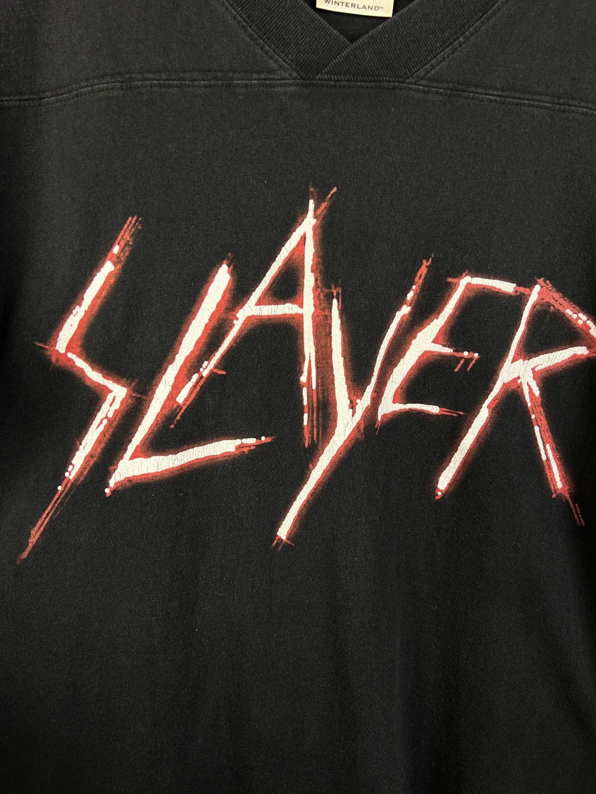 Band Tees Vintage 2002 Slayer Center Logo Winterland Short Sleeve Tee Size US M / EU 48-50 / 2 - 2 Thumbnail