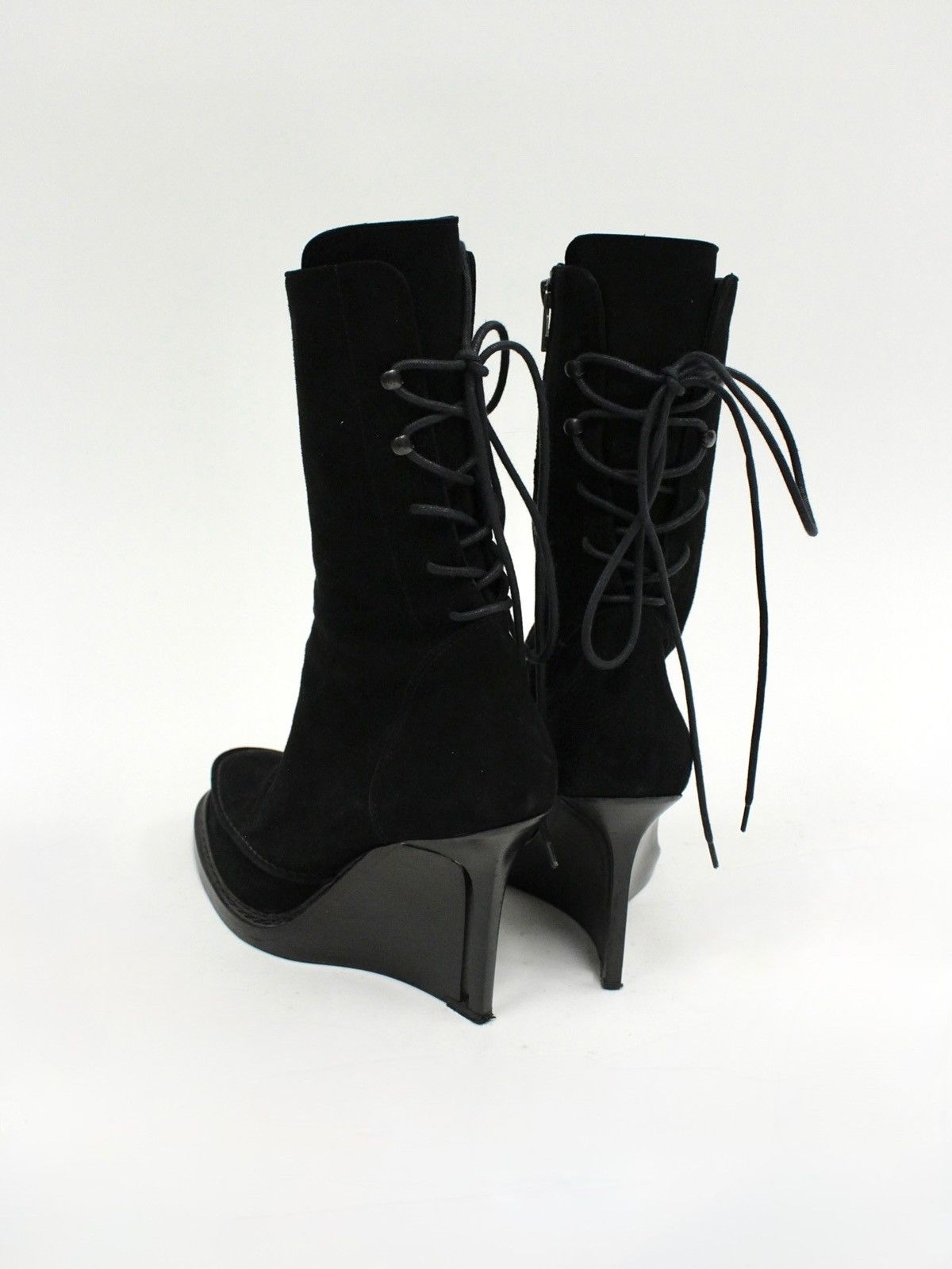 Ann Demeulemeester F/W10 Ann Demeulemeester Lace-Up Wedge Suede Boots Size US 9 / IT 39 - 3 Thumbnail