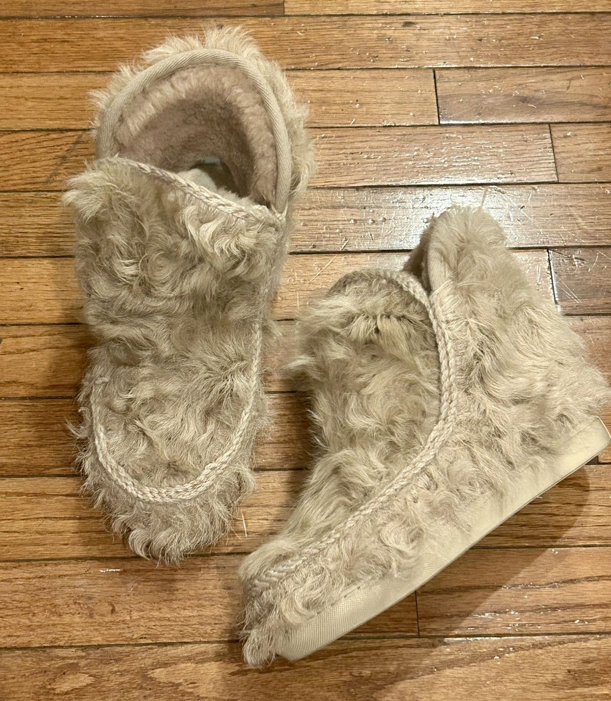 Mou MOU Cream Goat Hair Fur Eskimo Size US 8 / IT 38 - 5 Thumbnail