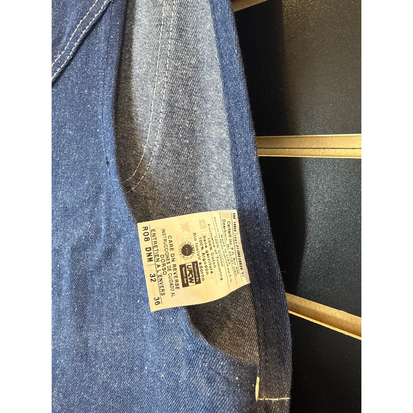 Vintage 90s Deadstock Carhartt Overalls Denim Dark Wash