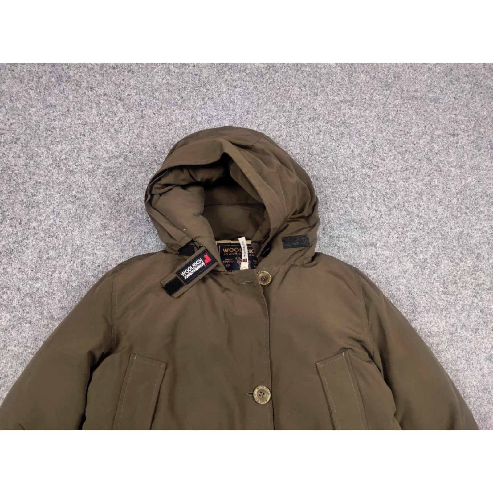 Vintage Woolrich Arctic Parka Womens Jacket Down Hooded 4 Pocket Nylon Canvas Green Winter Medium Regular Size M / US 6-8 / IT 42-44 - 6 Thumbnail