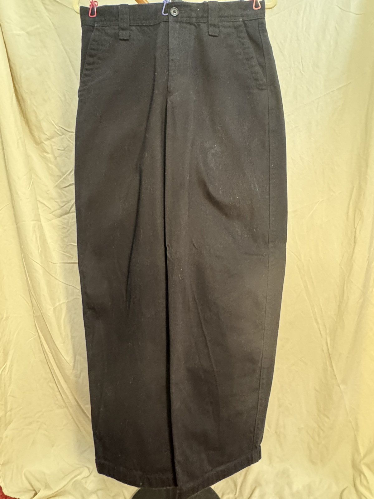 Uniqlo Uniqlo Wide Leg Black Chino Pants Size US 30 / EU 46 - 1 Thumbnail