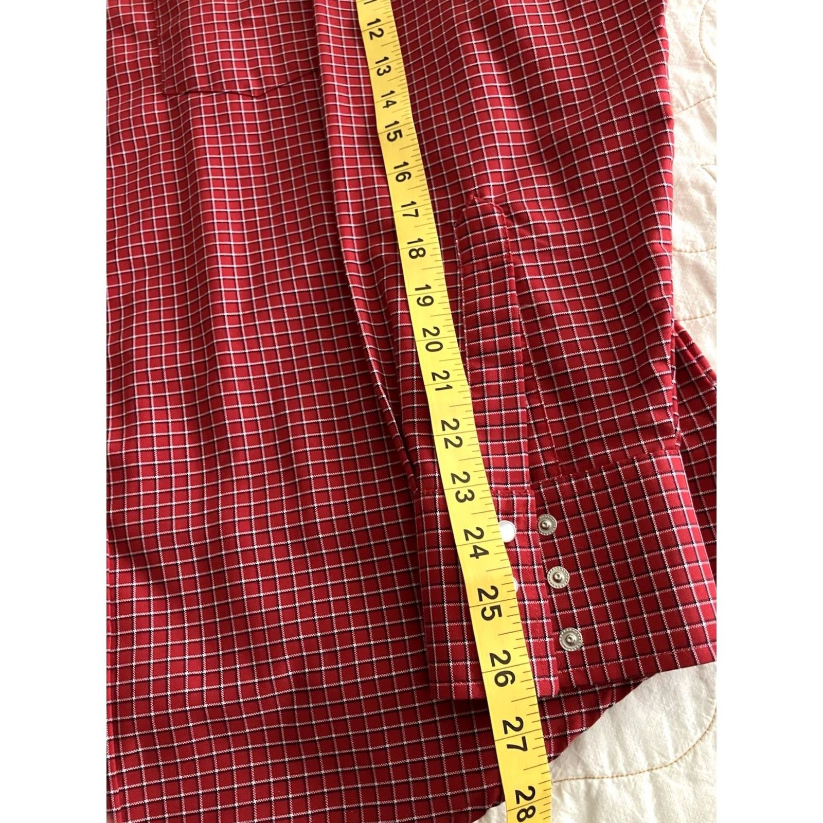 Vintage Ely Cattleman Western Shirt Mens 17/35 Red Windowpane Pearl Snap Cowboy Shirt Size US XL / EU 56 / 4 - 7 Thumbnail