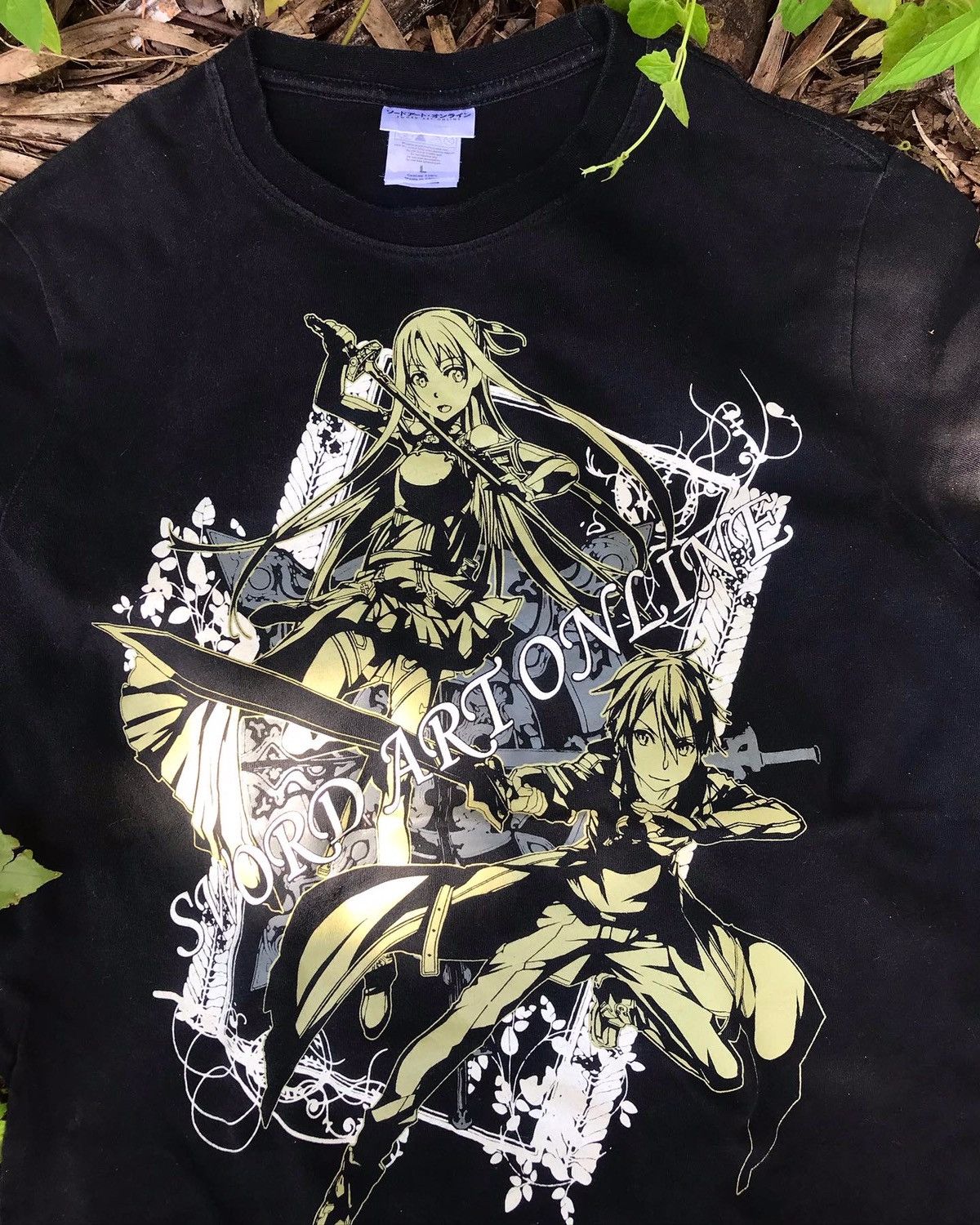 Image of Anima x Vintage Sword Art Online Tees in Black, Men's (Size XL)