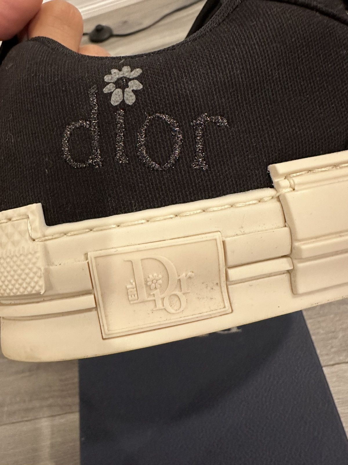 Dior Dior x ERL - B23 Skater Black Cotton Canvas Low Top Sneakers Size US 9.5 / EU 42-43 - 4 Thumbnail