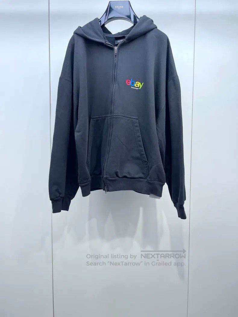 Balenciaga Balenciaga Black Zipper Hoodie Size US M / EU 48-50 / 2 - 1 Thumbnail