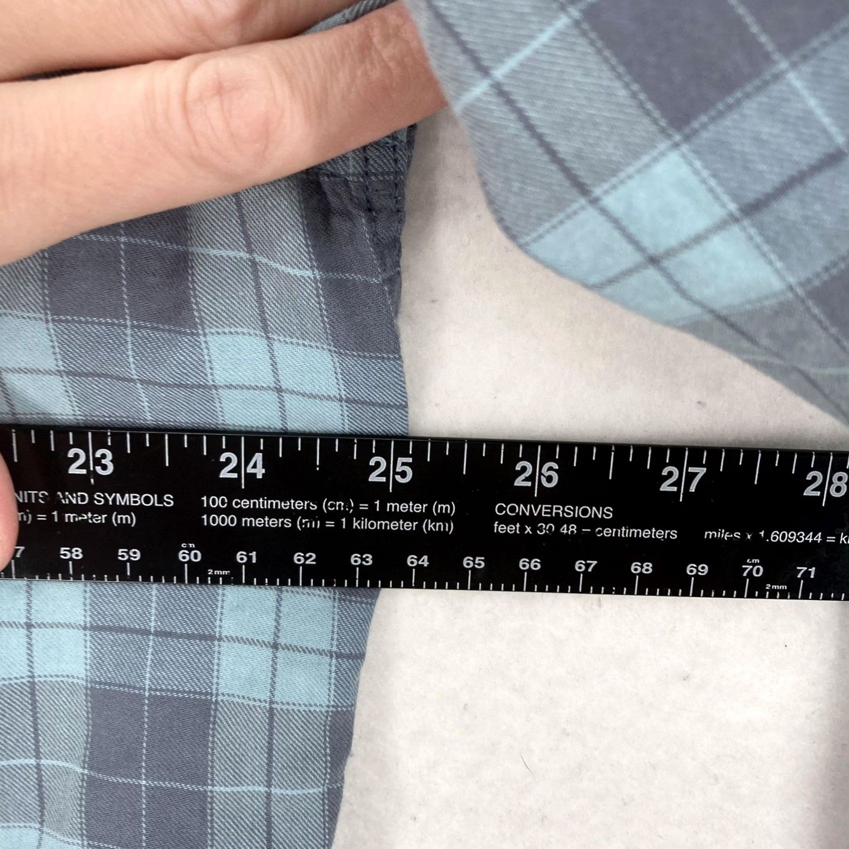J Brand The Normal Brand Shirt Mens 2XL Blue Gray Plaid Button Down Long Sleeve Casual Size US XXL / EU 58 / 5 - 6 Thumbnail