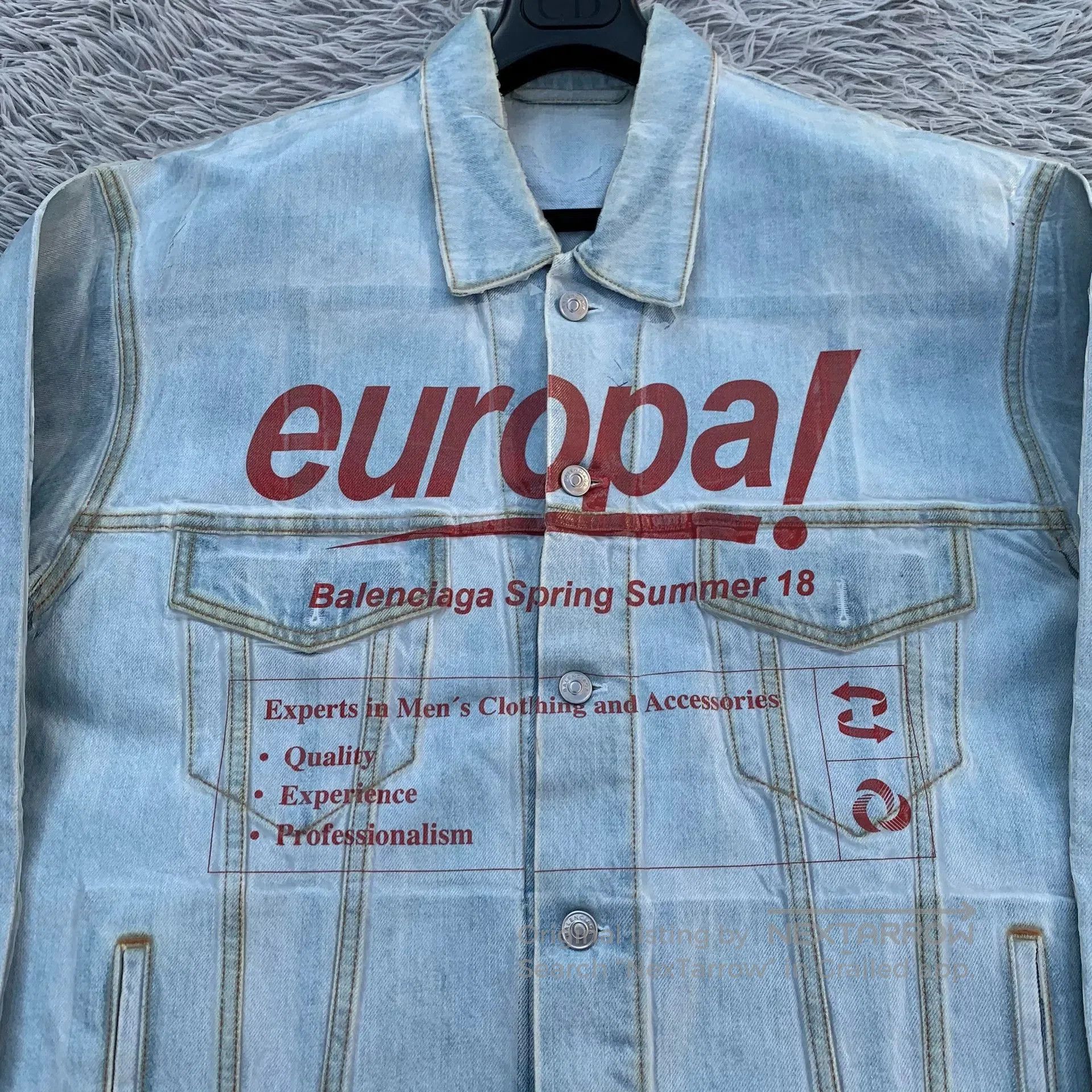 Balenciaga Balenciaga 18SS Coated Denim Jacket. Size US S / EU 44-46 / 1 - 2 Thumbnail