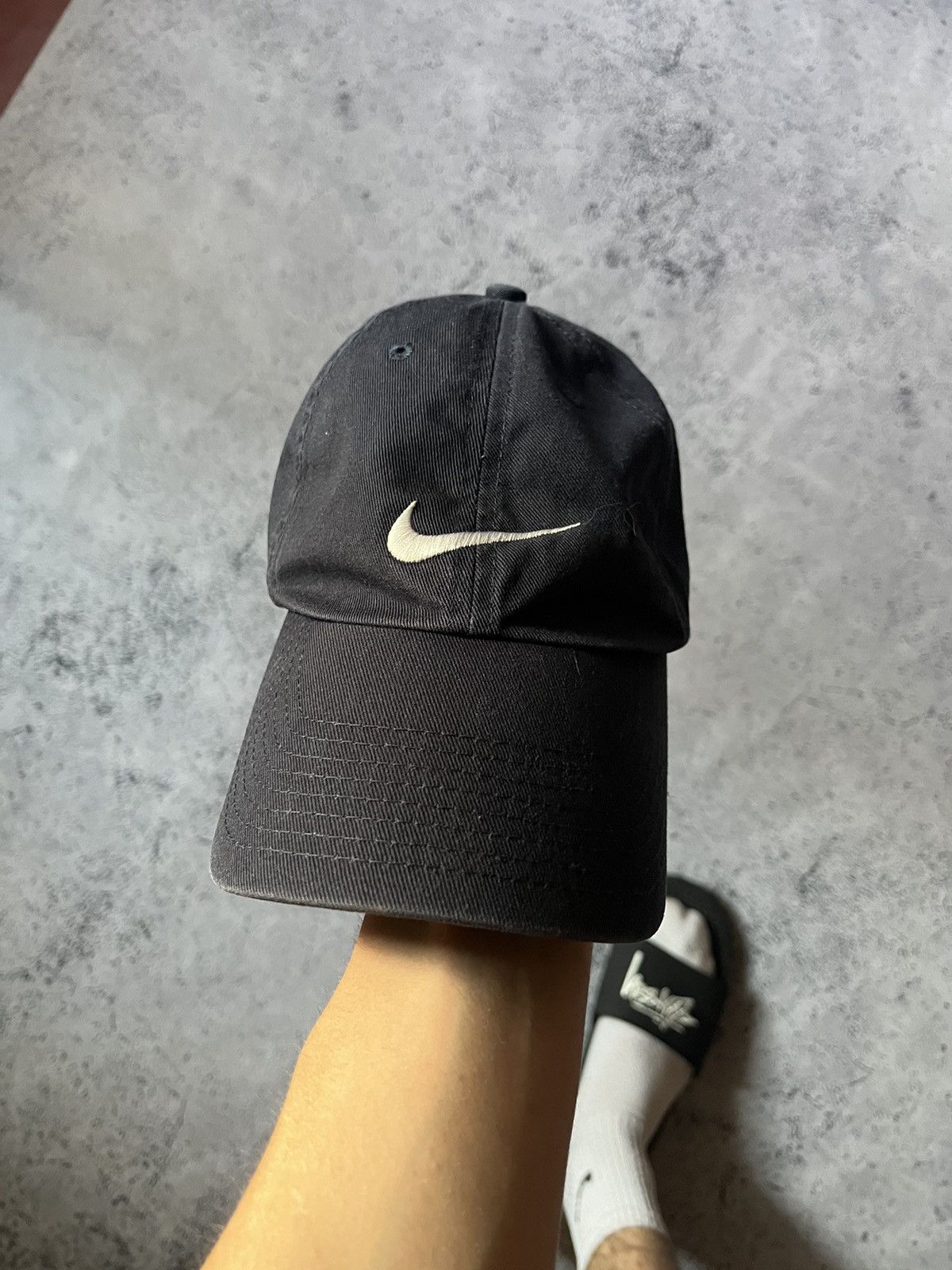 Nike Vintage Nike Cap Drill Big Swoosh Hat Y2K USA Tn Acg Hype Size ONE SIZE - 1 Thumbnail