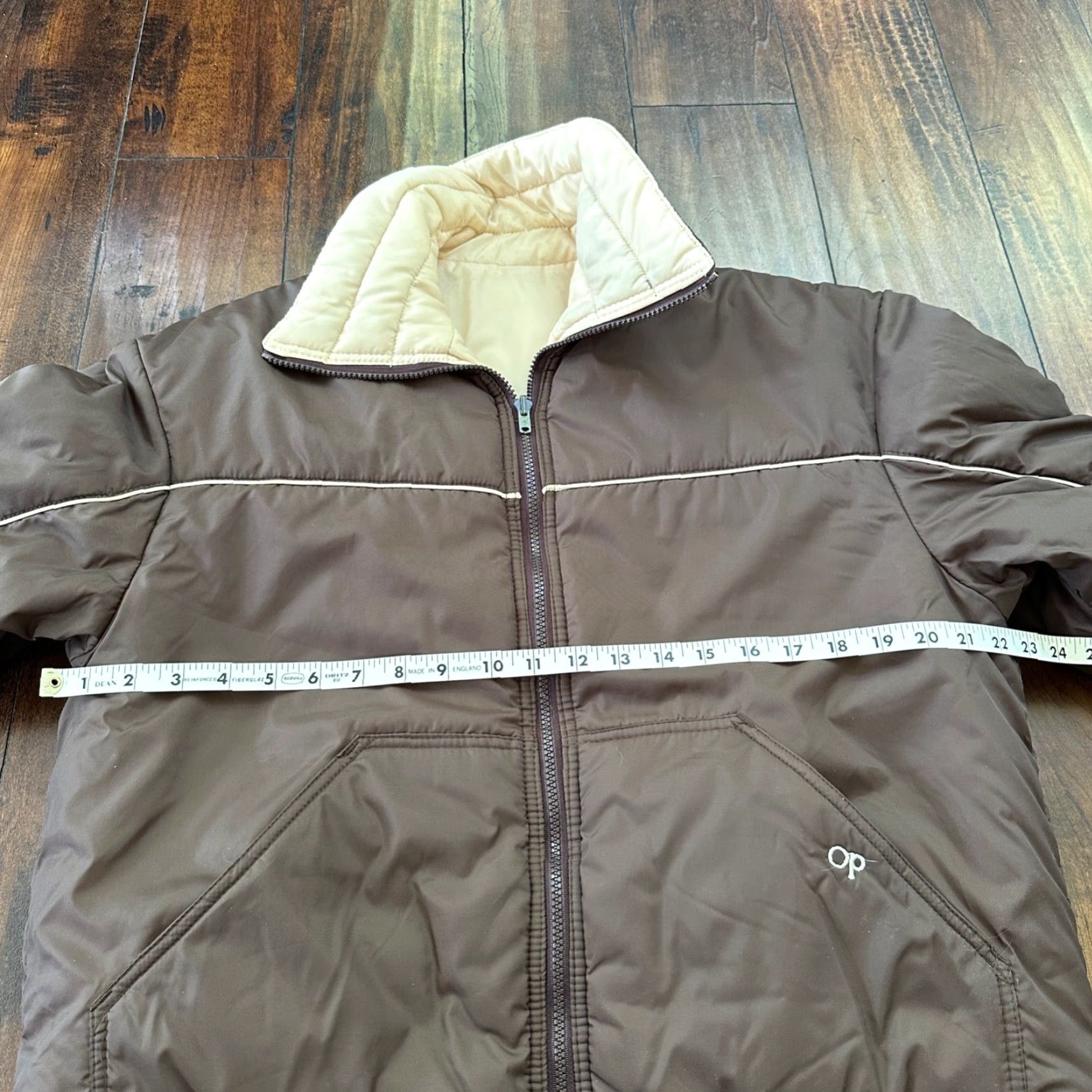Ocean Pacific VTG Ocean Pacific Brown Insulated Puffer Jacket Reversible Double Sided 70s 80s Size US XL / EU 56 / 4 - 7 Thumbnail
