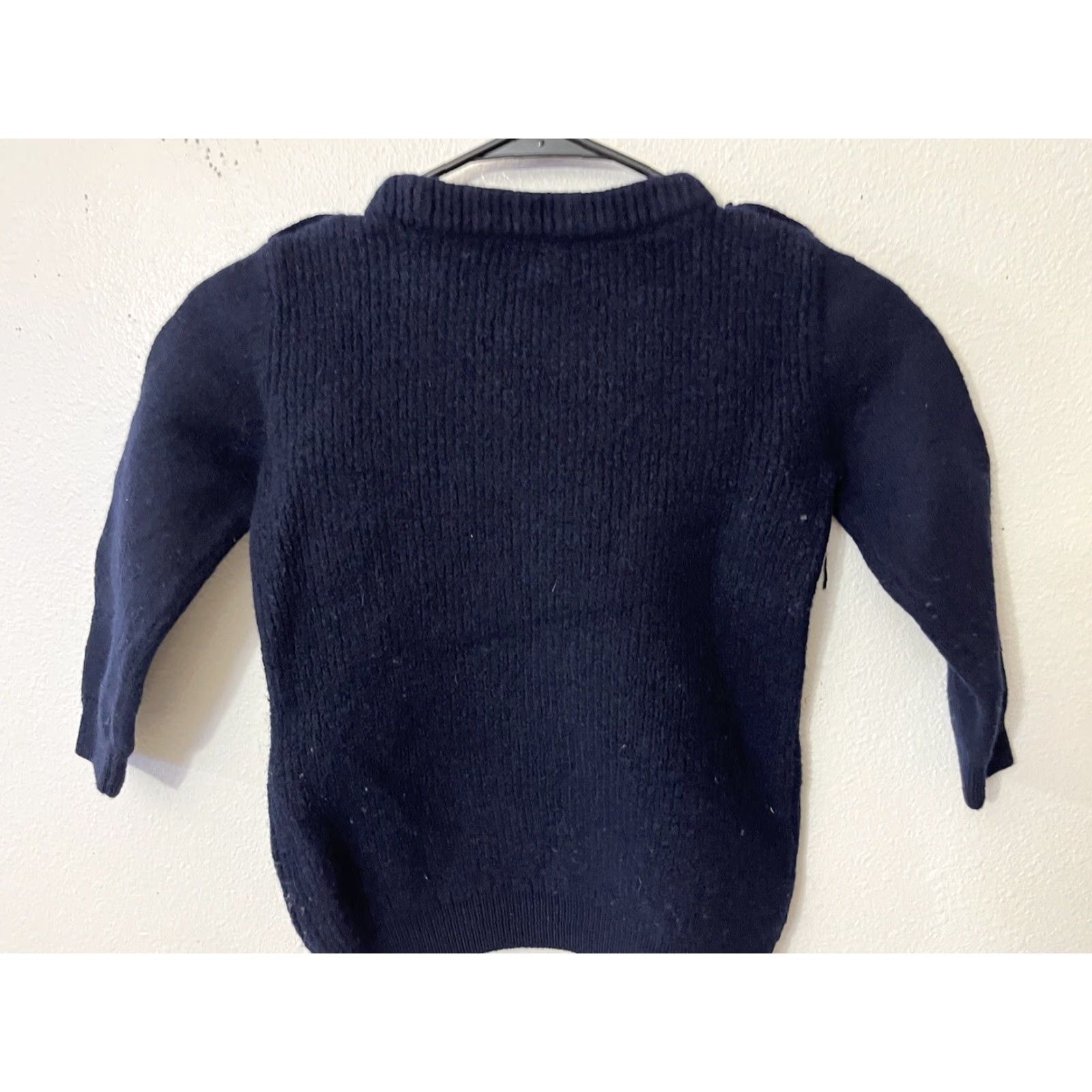 J.Crew VINTAGE J.Crew navy Merino wool Sweater XS Women Pullover Button Shoulder Blue 90s Womens Size XS / US 0-2 / IT 36-38 - 3 Thumbnail