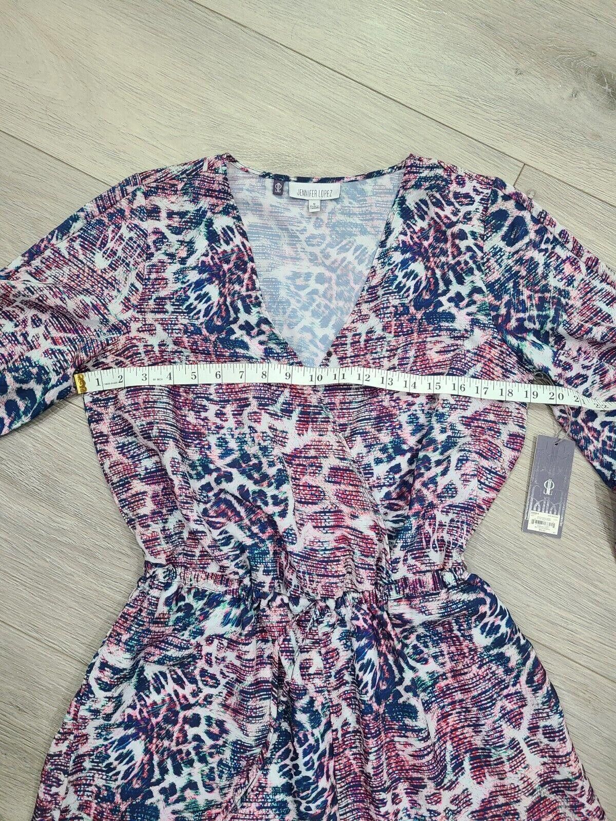 Designer Jennifer Lopez Romper Medium NWT V Neck 3/4 Bell Sleeves Size 32" / US 10 / IT 46 - 3 Thumbnail