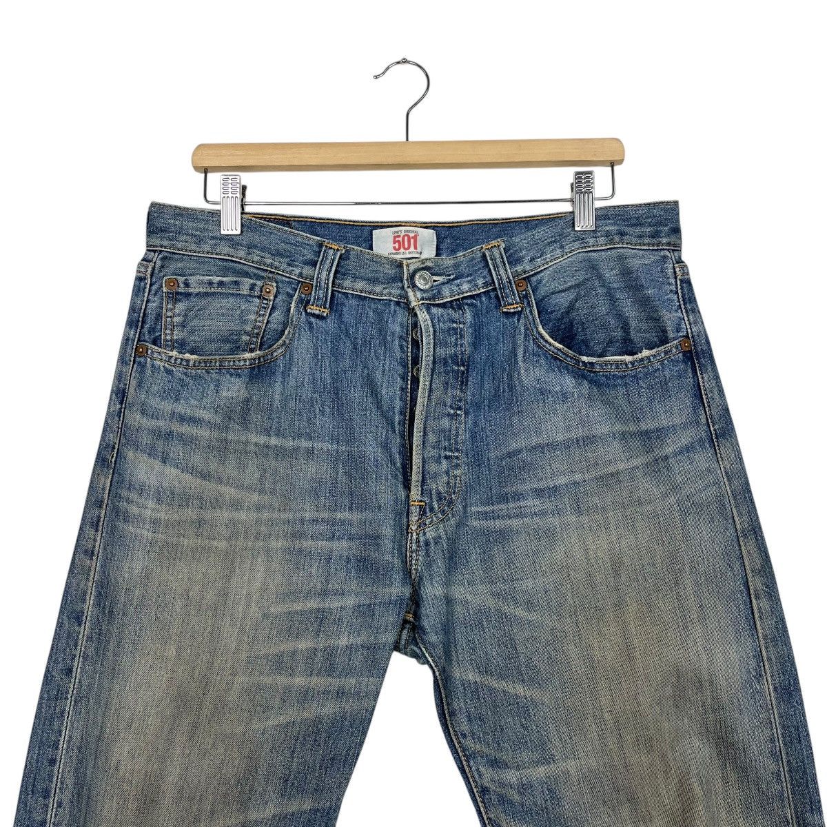 Levi's Vintage Y2k Levis Distressed Denim Size US 34 / EU 50 - 2 Thumbnail