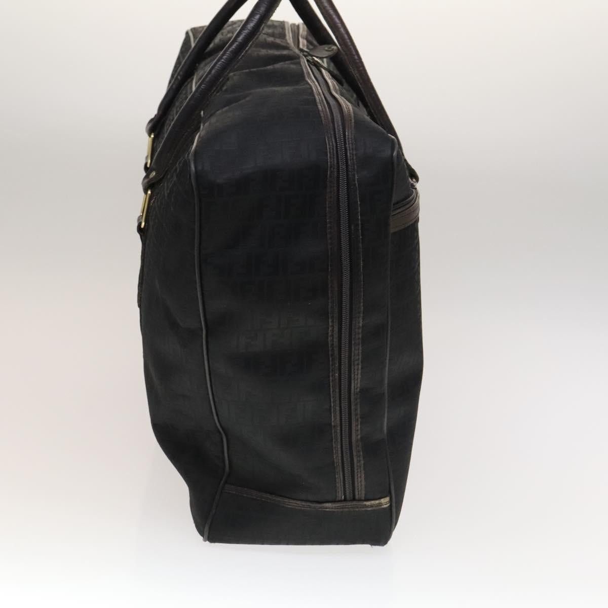 Fendi FENDI Zucchino Canvas Boston Bag Silver Black Size ONE SIZE - 5 Thumbnail