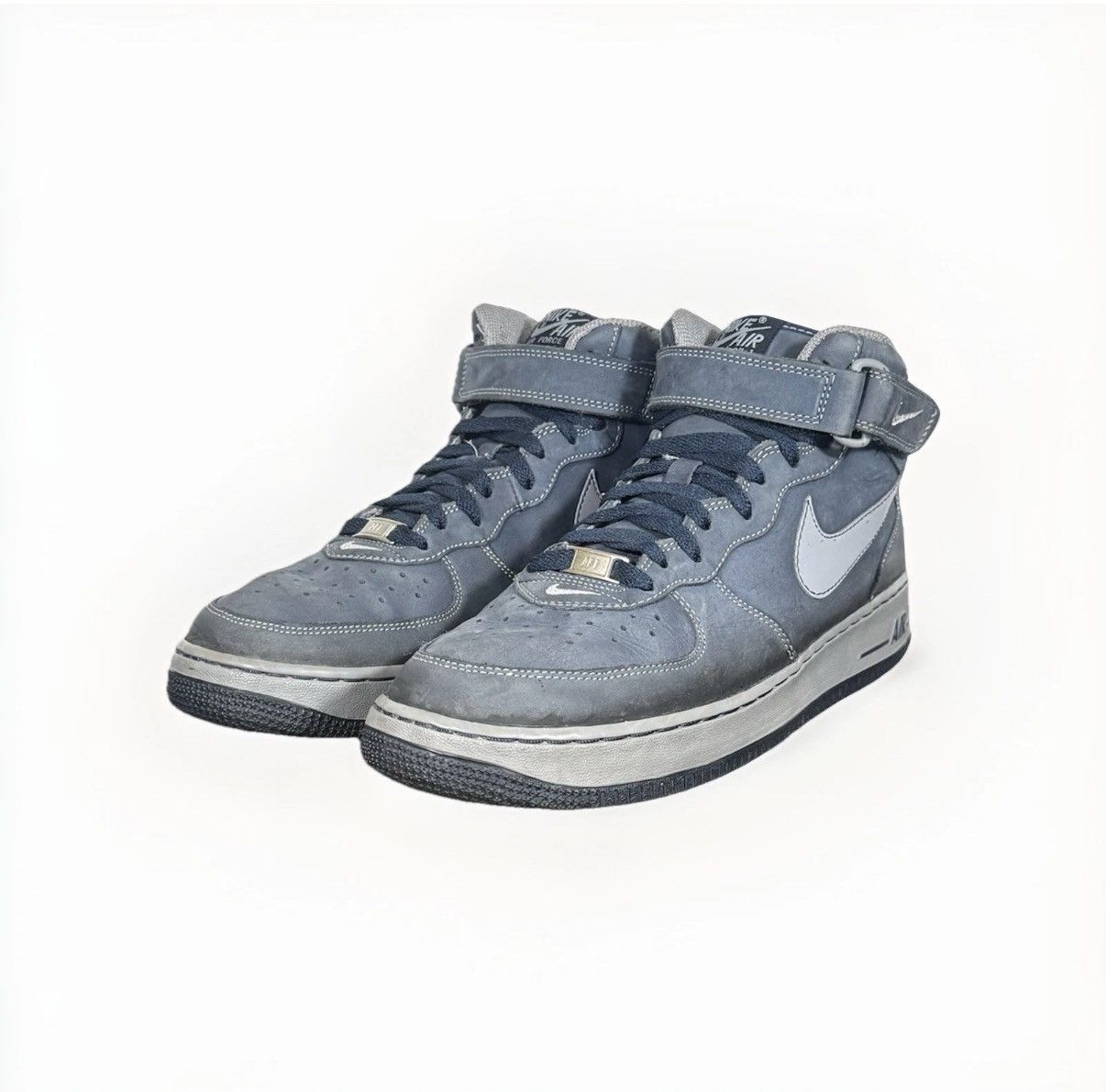 Nike Nike Air Force 1 Mid Denim Blue Suede 2005 size 11.5 Size US 11.5 / EU 44-45 - 3 Thumbnail