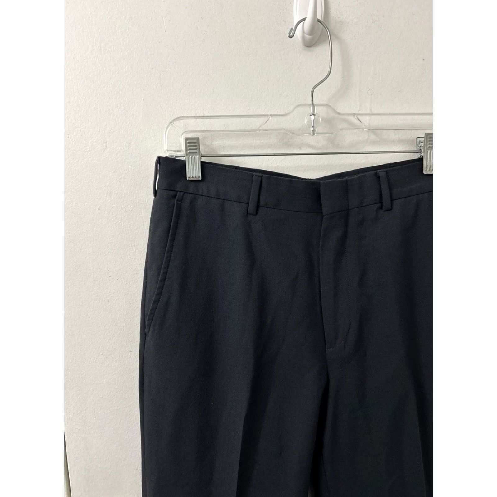 Lands' End Lands' End Dress Pants Mens Regular 30x26 Navy 100% Wool Flat Front Trousers Dress Pants Size US 30 / EU 46 - 4 Thumbnail