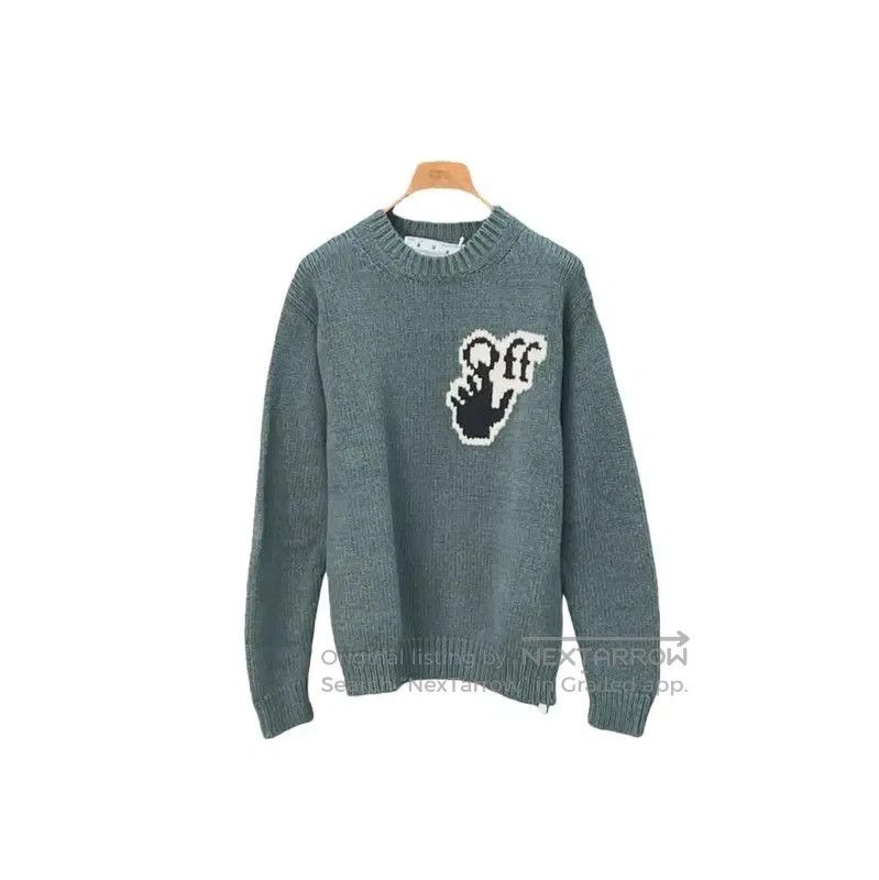 Off-White Off-White Green Wool Long Sleeve Pullover Sweater . Size US S / EU 44-46 / 1 - 1 Thumbnail