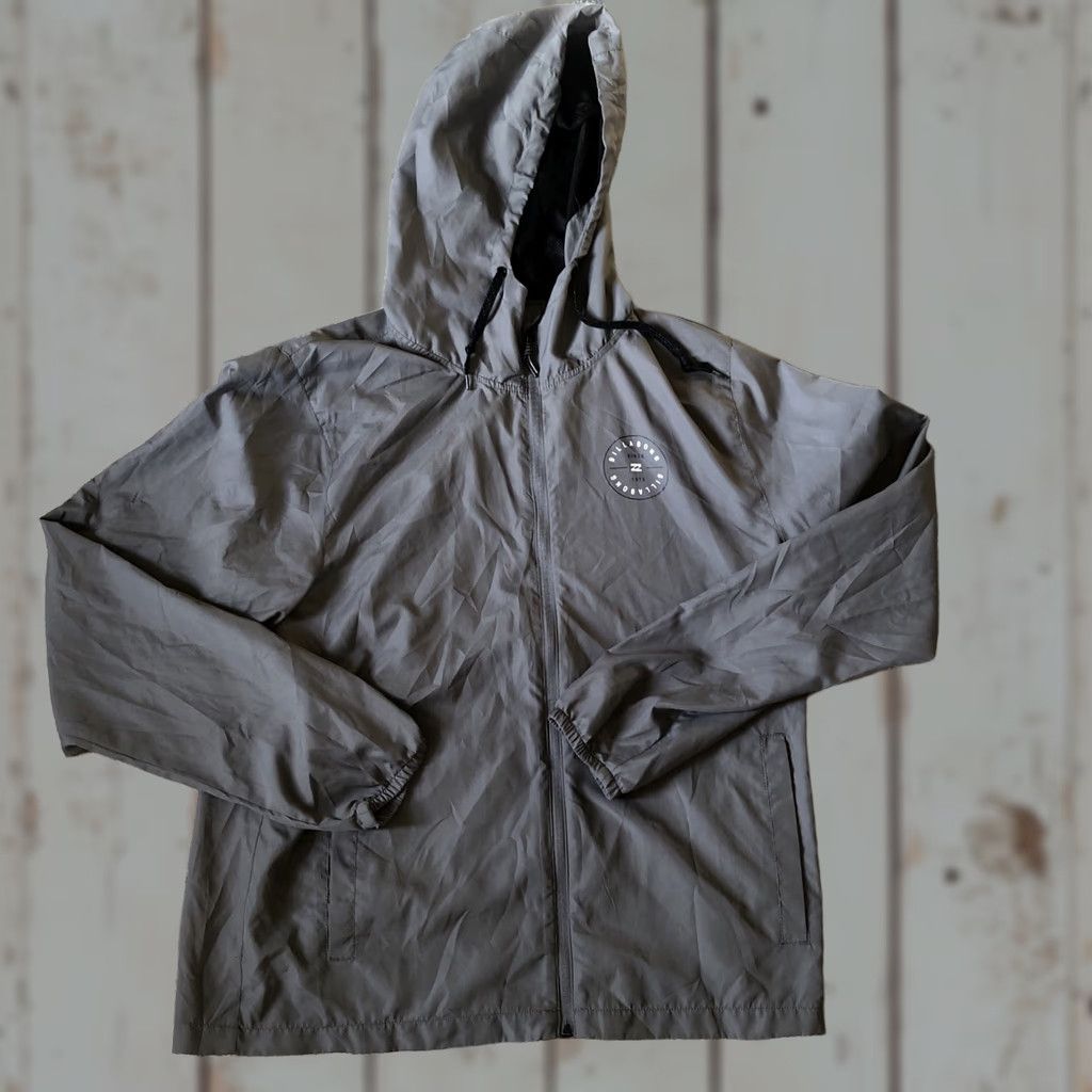 Billabong Billabong Jacket Mens M Gray Zip Up Hooded Lightweight Outerwear Windbreaker Full Zip Casual Travel Size US M / EU 48-50 / 2 - 1 Thumbnail