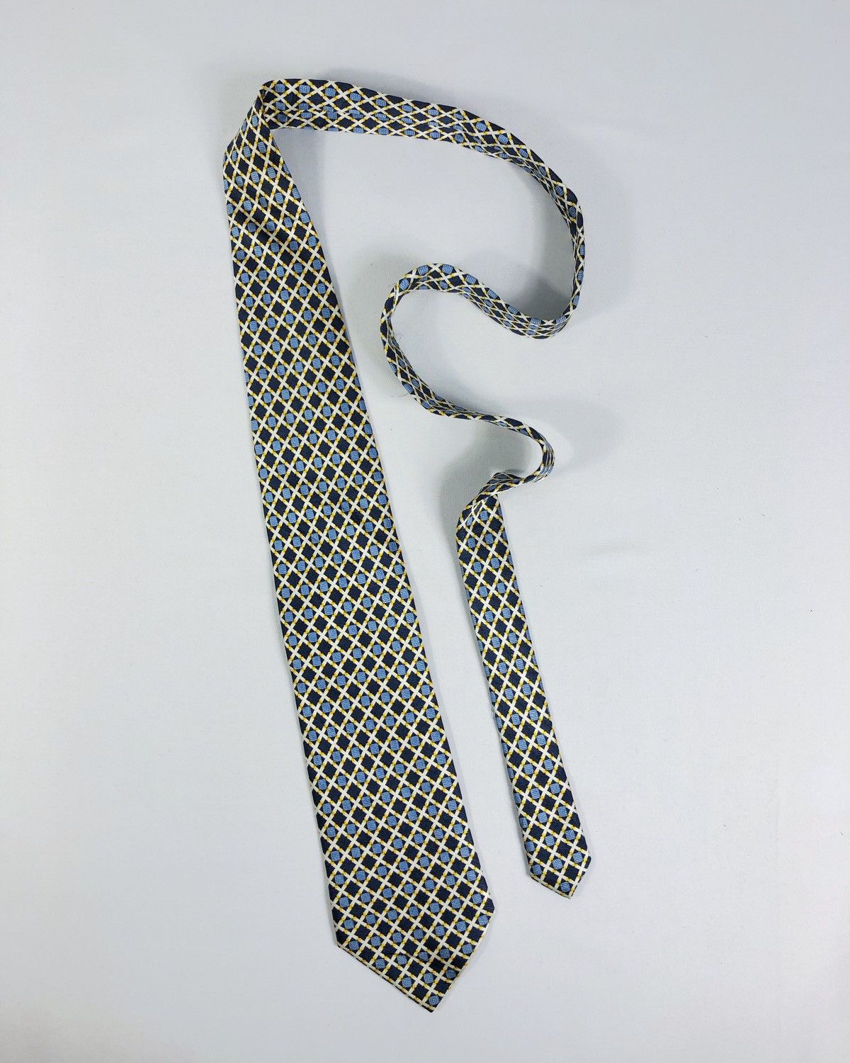 Givenchy Rare Givenchy Checkered Silk Tie Size ONE SIZE - 2 Thumbnail