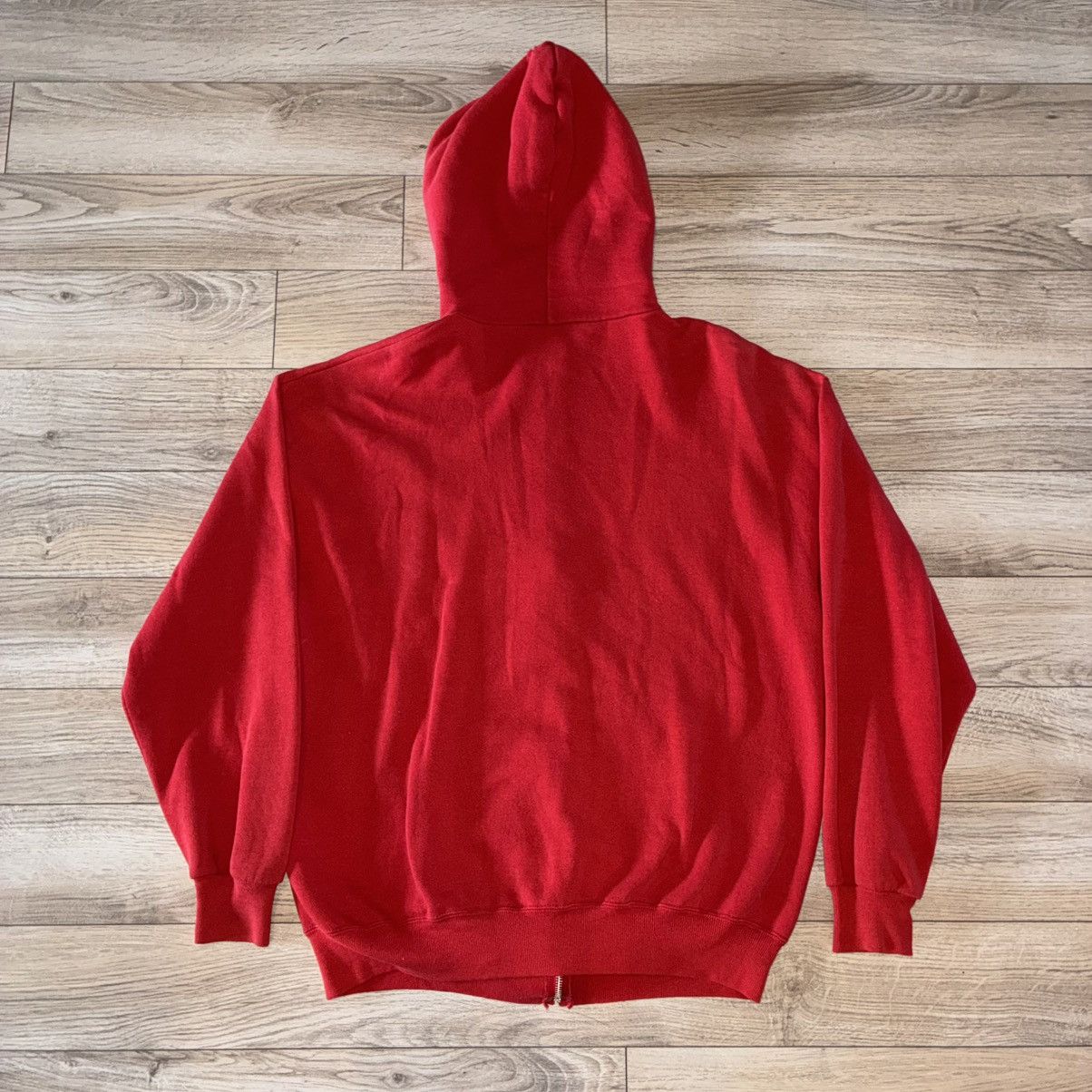 Jerzees Red Jerzees zip up blank hoodie Size US XL / EU 56 / 4 - 6 Thumbnail