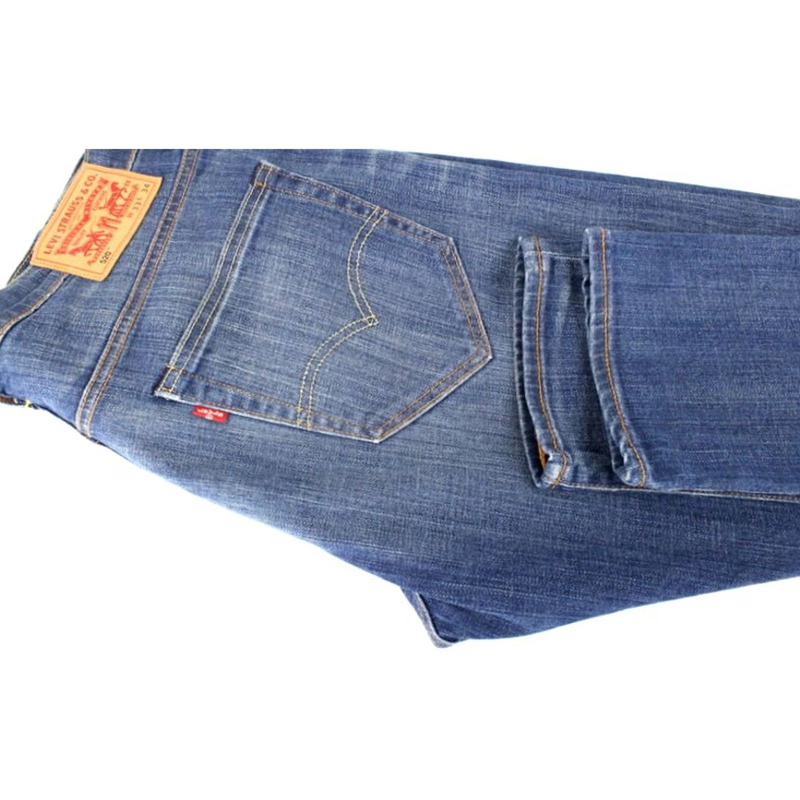 Levi's Levi's 520 Jeans Men Tapered Stretch Denim Pants W33/L34 Blue Size US 33 - 5 Thumbnail