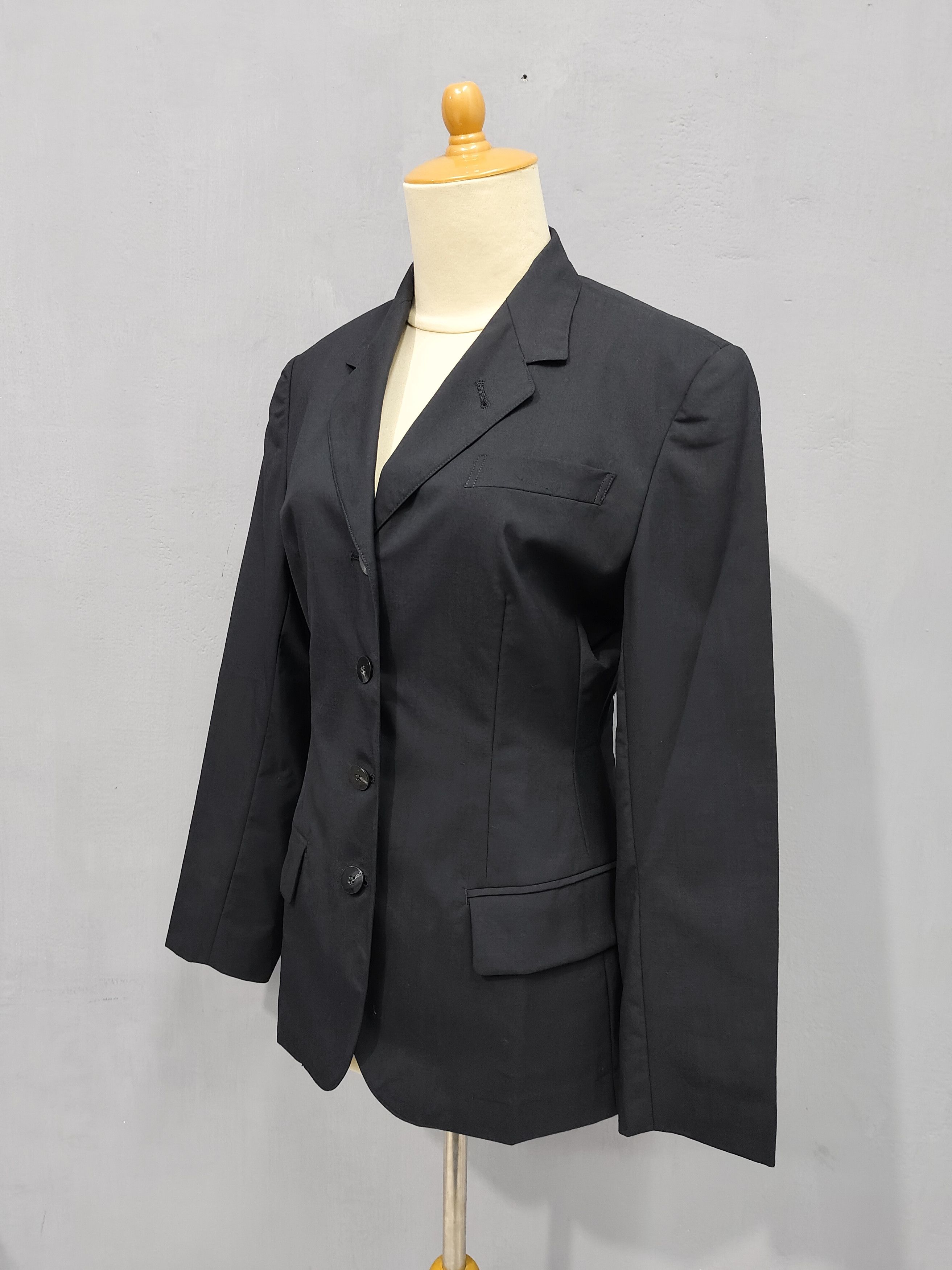 Jean Paul Gaultier 90s Gaultier Junior- Structured Tailored Minimal Wool Blazer Size M / US 6-8 / IT 42-44 - 3 Thumbnail
