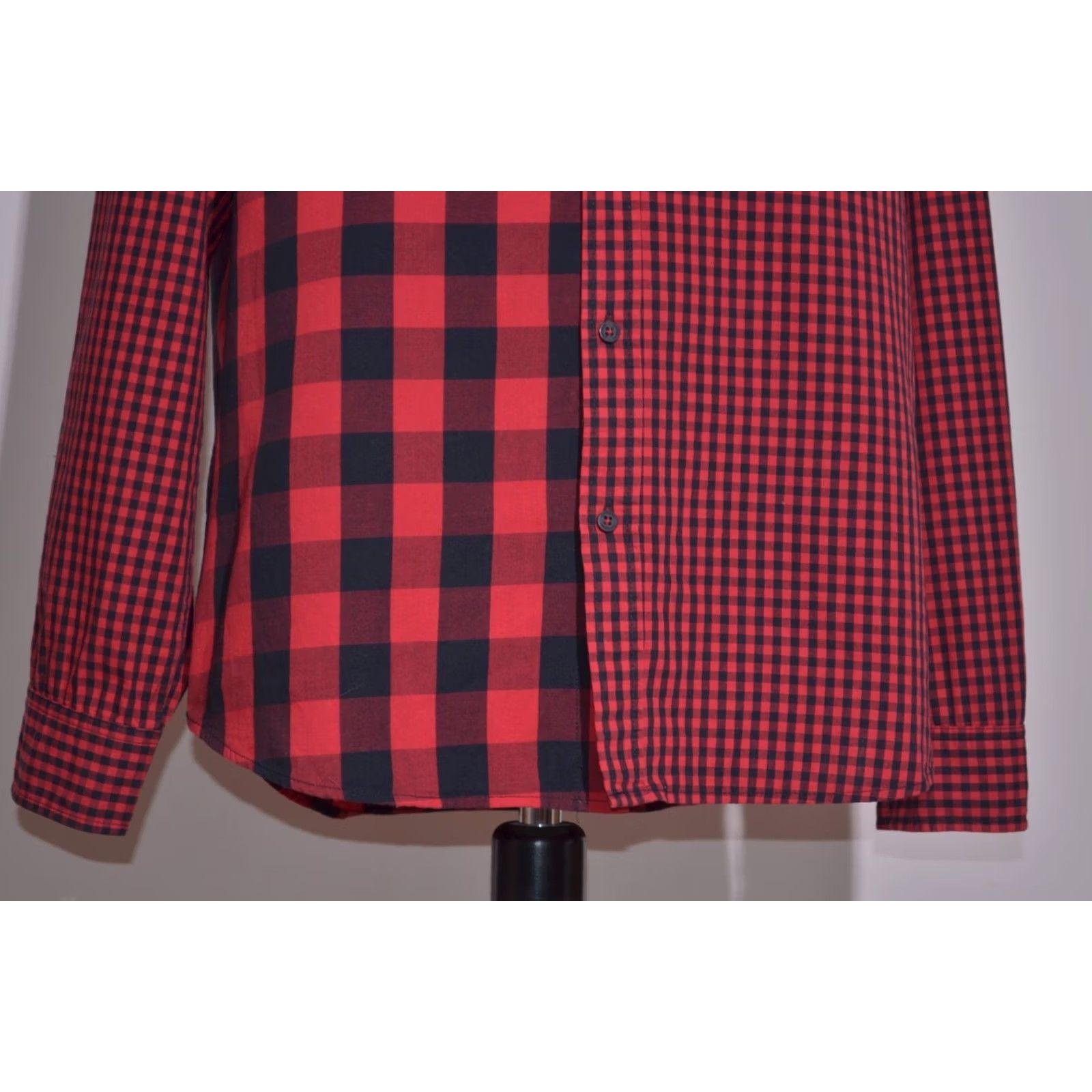 Desigual Desigual Shirt Button-Up Long Sleeve Casual XL Red Check Patchwork Button Up Mens XL Size US XL / EU 56 / 4 - 3 Thumbnail