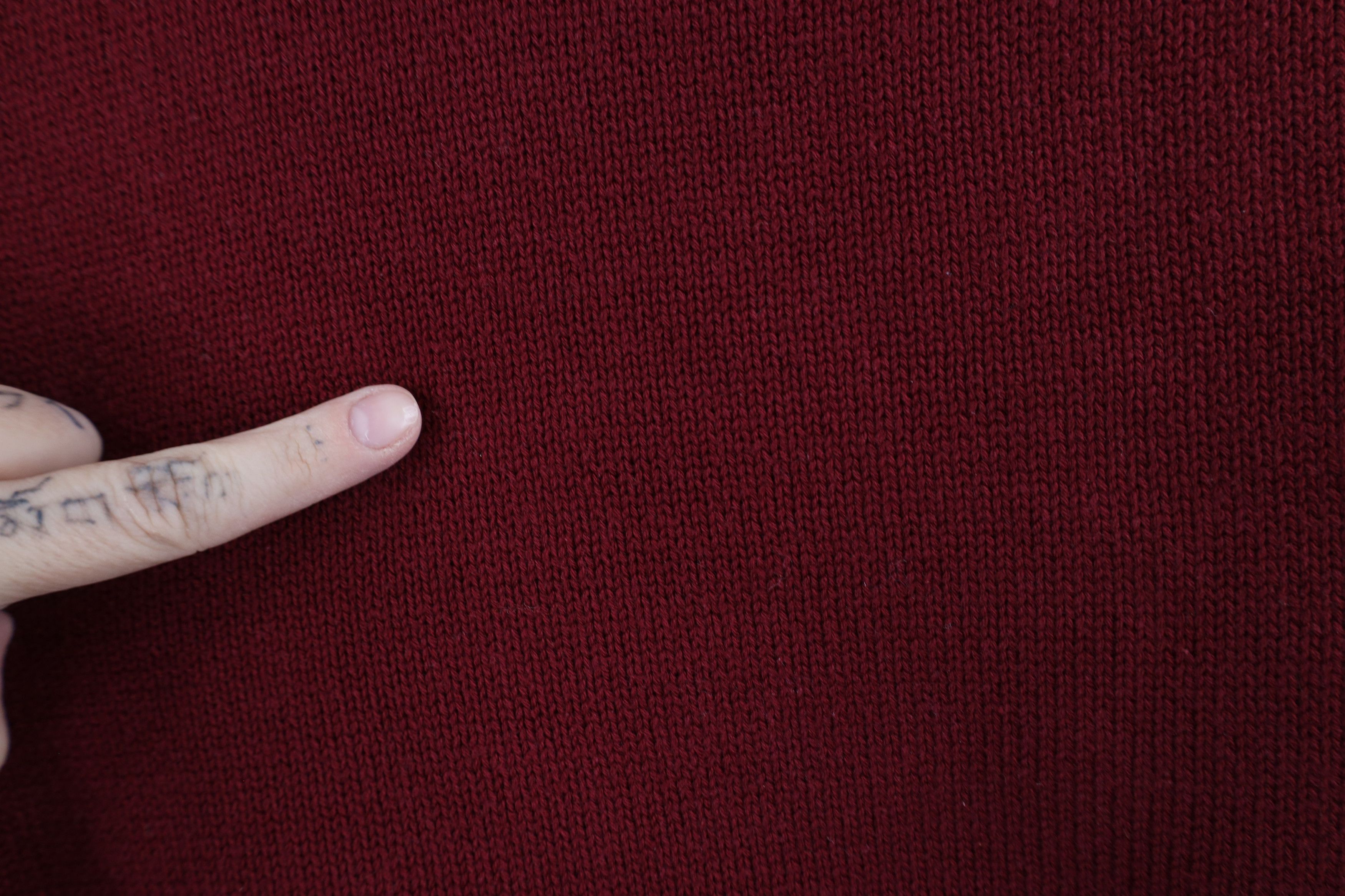 Eddie Bauer × Vintage Vintage 90s Eddie Bauer Cotton Knit Crewneck Sweater Red Size US L / EU 52-54 / 3 - 4 Thumbnail