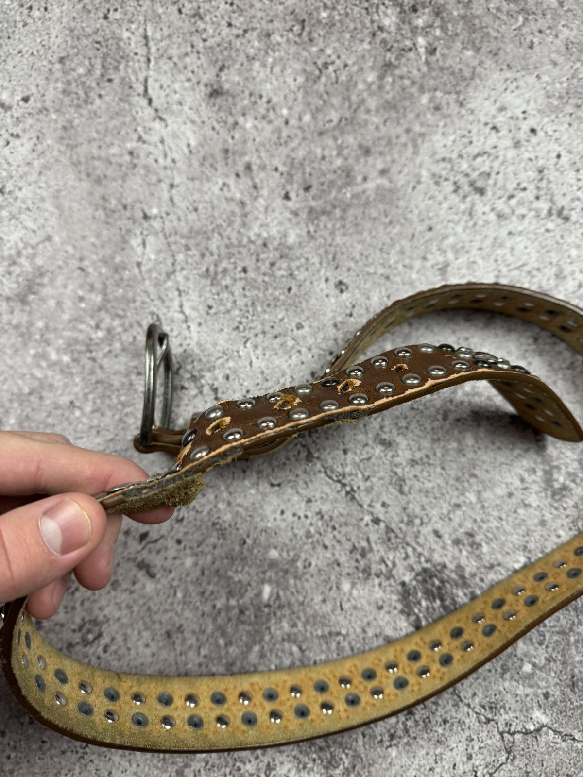 Japanese Brand 00’s NUMBER NINE STYLE STUDDED PUNK STAR Y2K BELT VINTAGE Size ONE SIZE - 6 Thumbnail