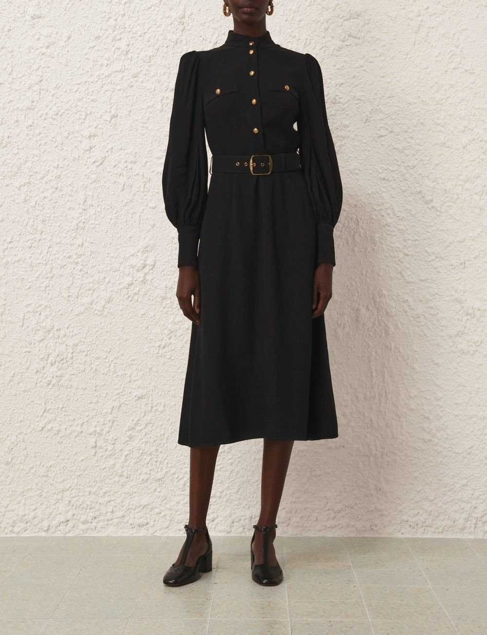 Zimmermann oc11z0825 Utility Midi Dress in Black Size S / US 4 / IT 40 - 2 Thumbnail