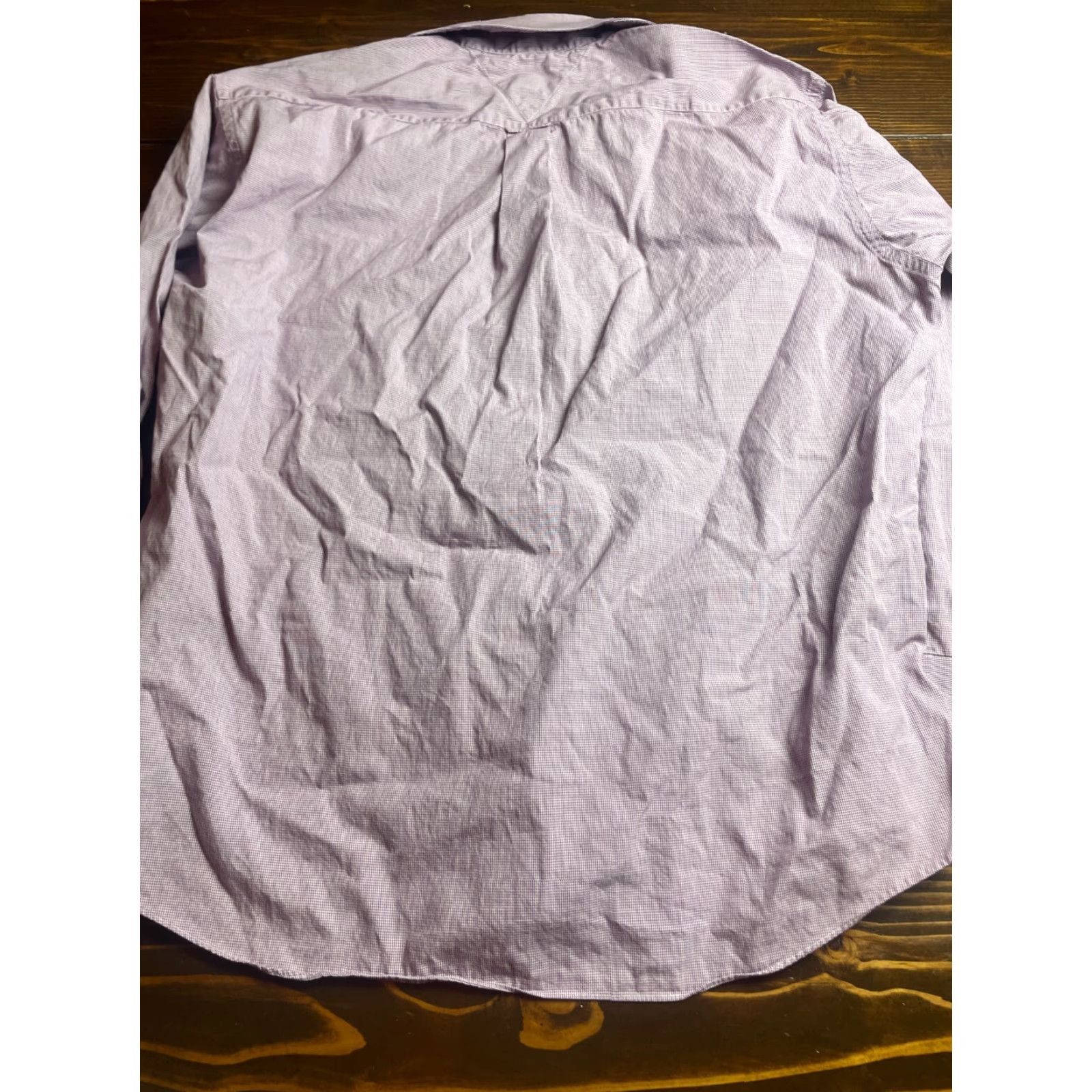 Tommy Hilfiger TOMMY HILFIGER Shirt 16-1/2 34-35 Purple White Button-Up Long Sleeve Mens Casual Plaid Size US L / EU 52-54 / 3 - 2 Thumbnail