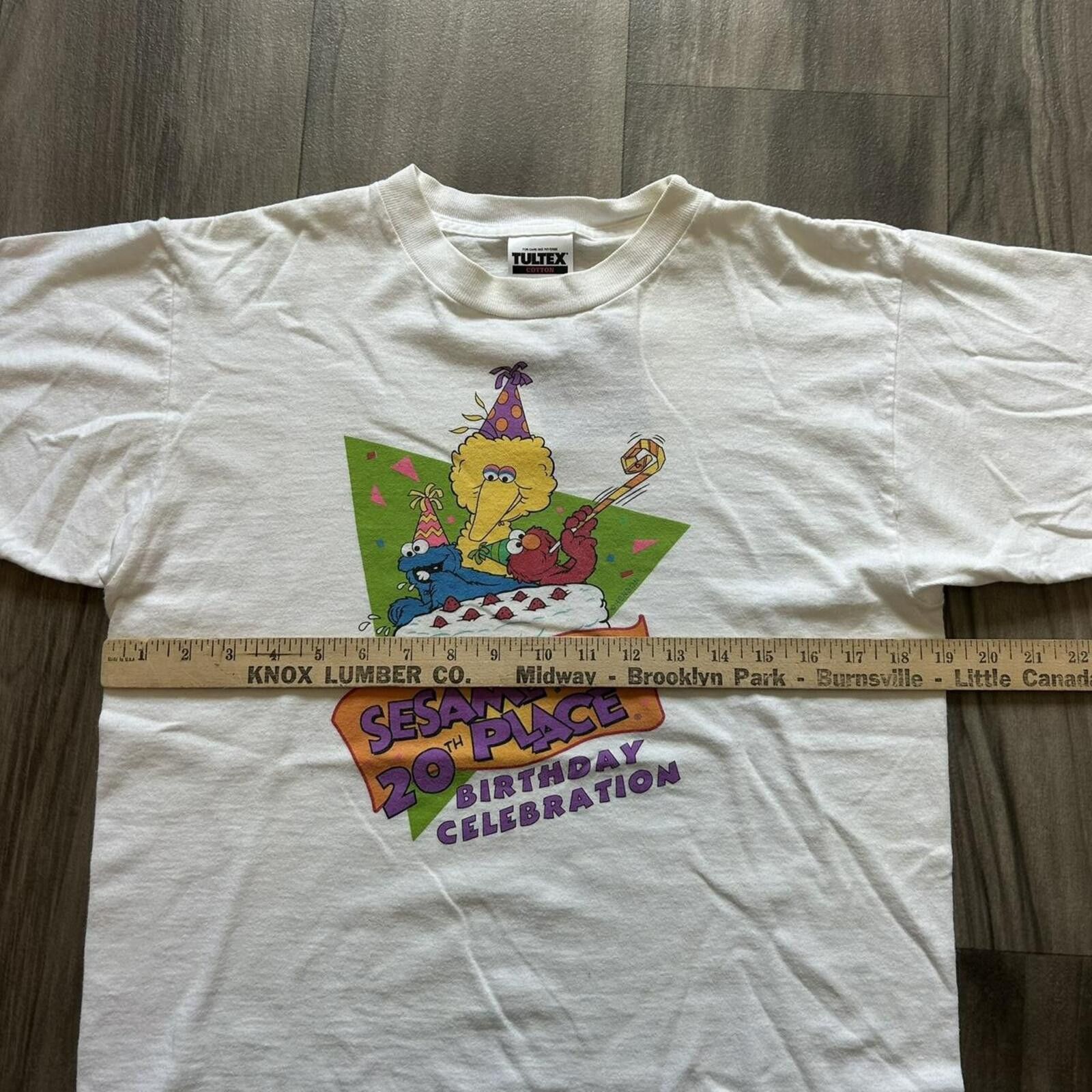 Tultex Vintage 90s Sesame Place Barney t shirt Kids Size L Size US XXS / EU 40 - 5 Thumbnail