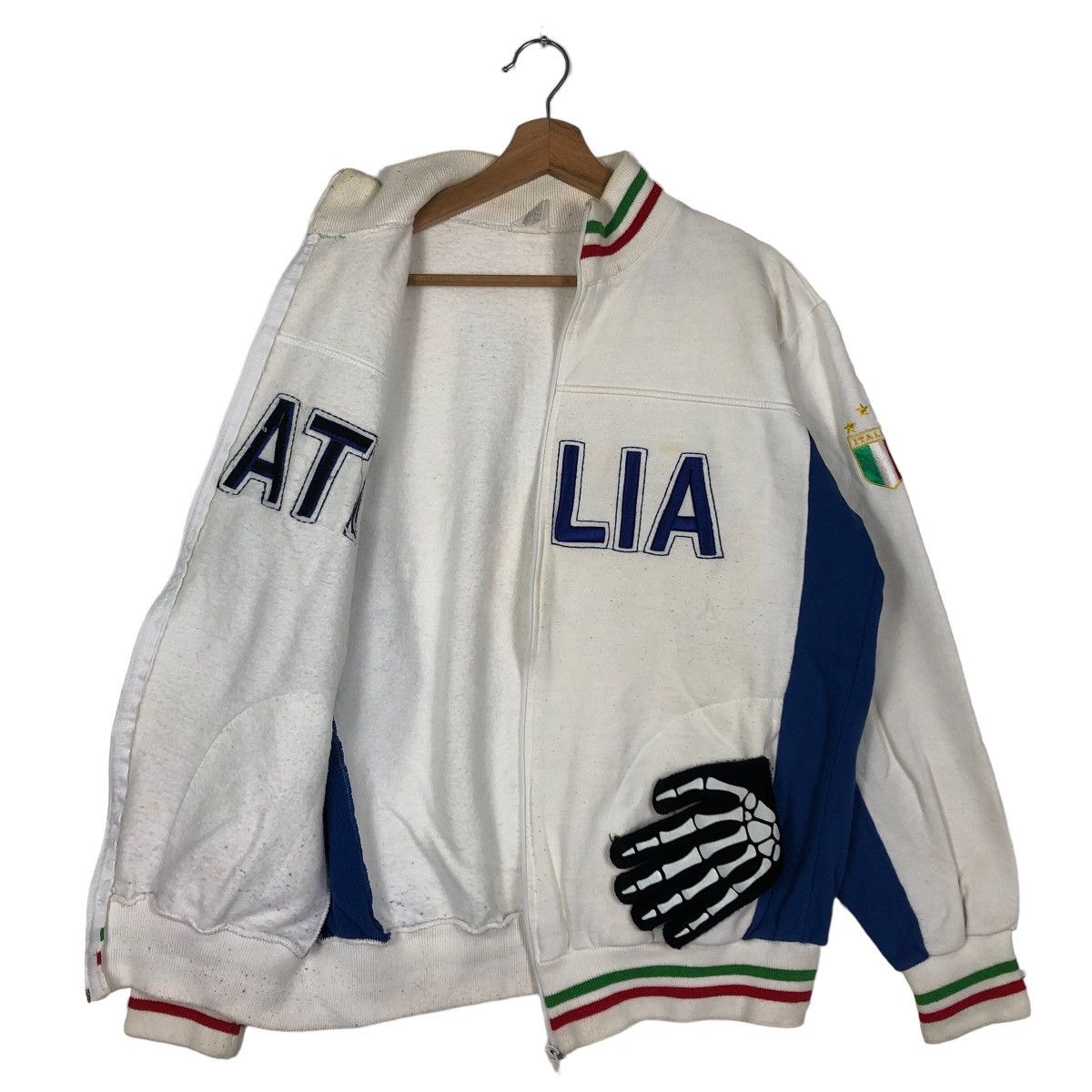 Japanese Brand 🔥Vintage Italia Sweater Zipper Big Logo Made in Italy Size US XXL / EU 58 / 5 - 9 Thumbnail